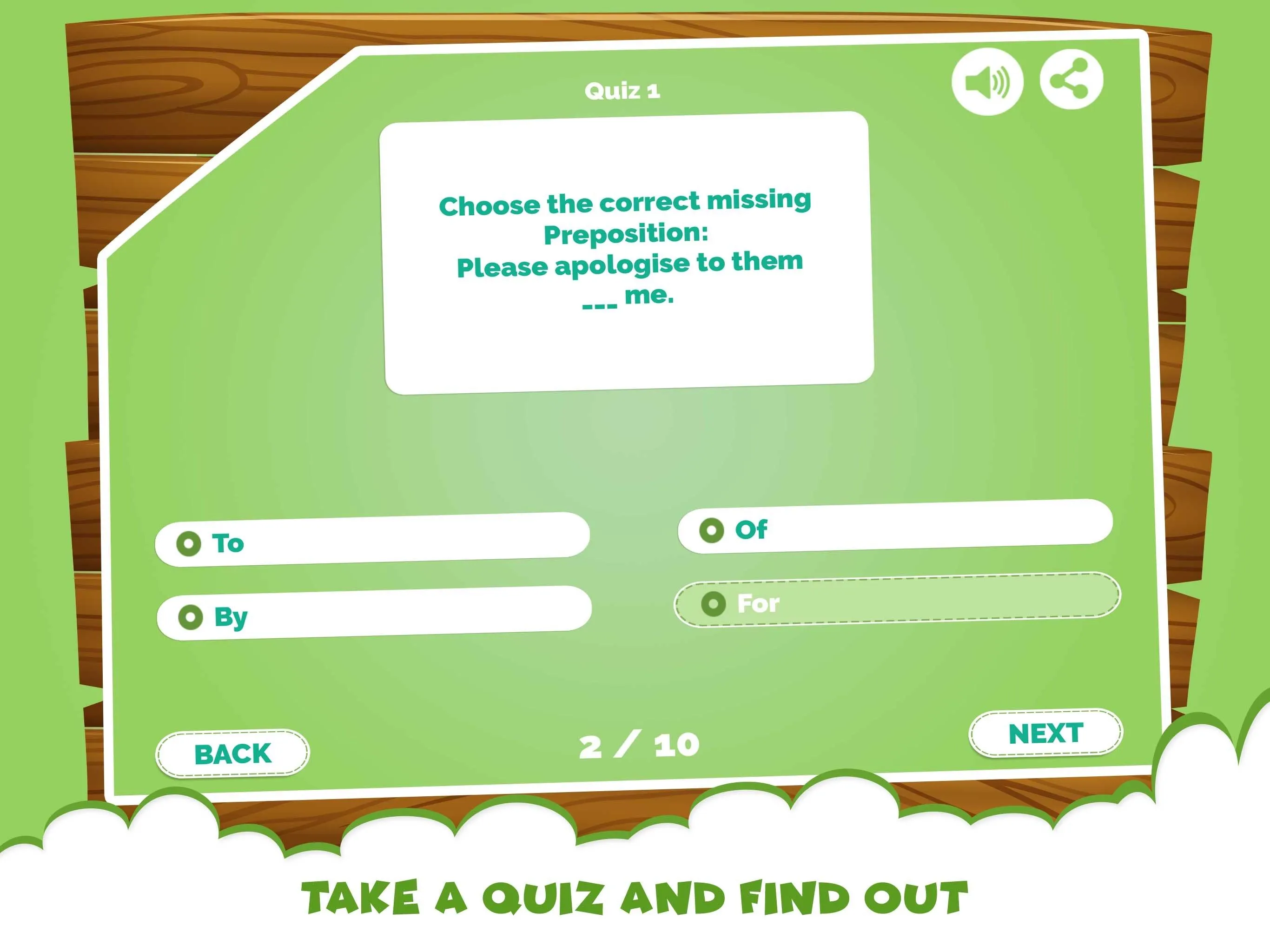 Learning Prepositions Quiz App | Indus Appstore | Screenshot