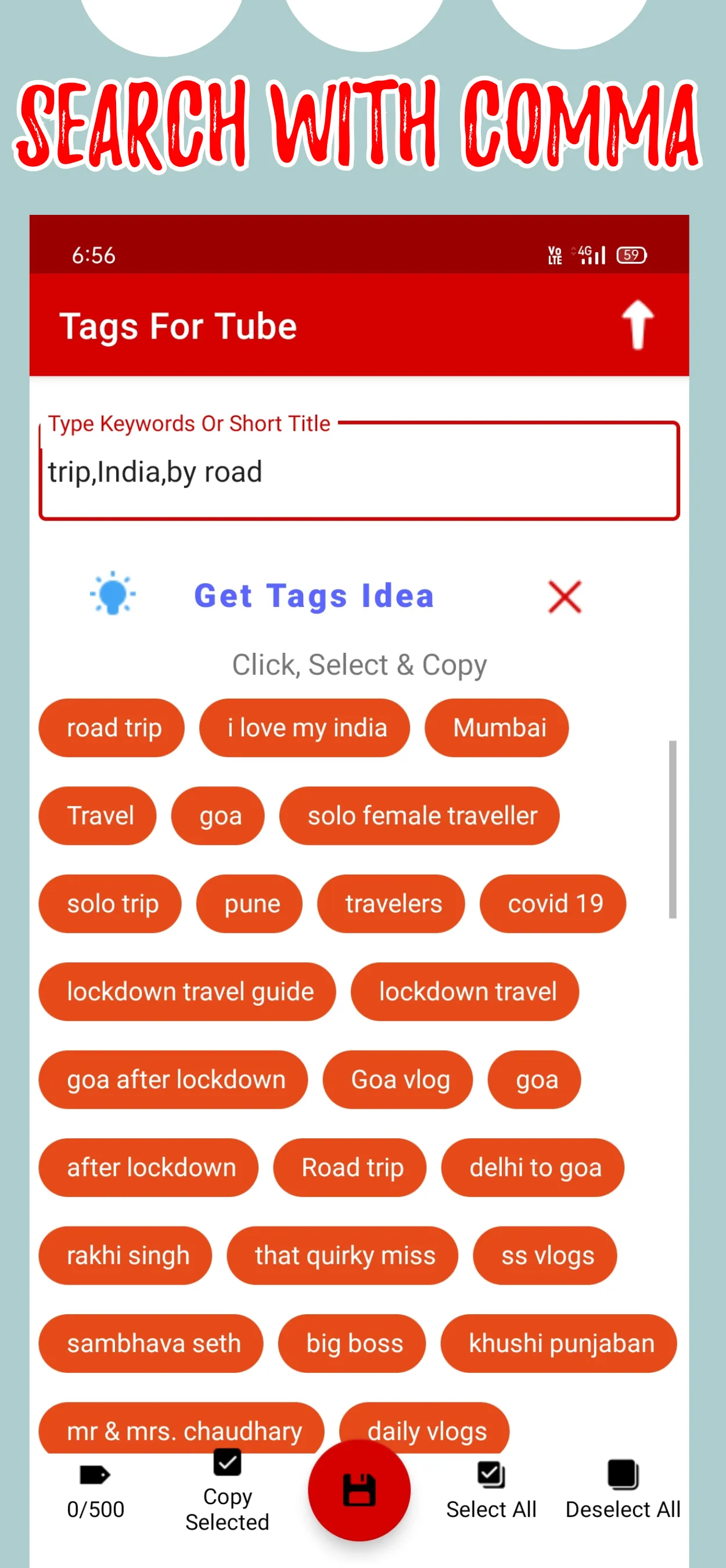 Easy Tag Generator For Video | Indus Appstore | Screenshot