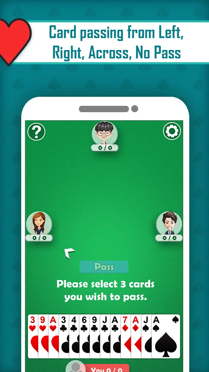 Hearts card game classic games | Indus Appstore | Screenshot