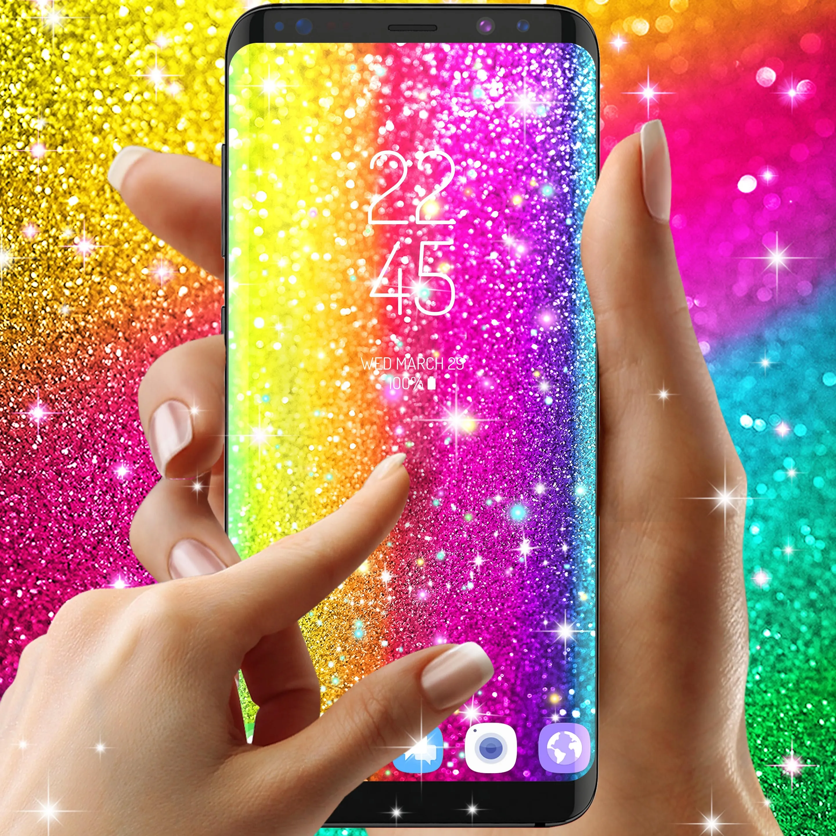 Multi color glitter wallpaper | Indus Appstore | Screenshot