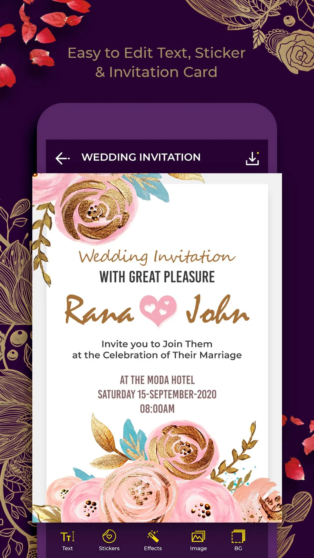 Wedding Invitation Card Maker | Indus Appstore | Screenshot