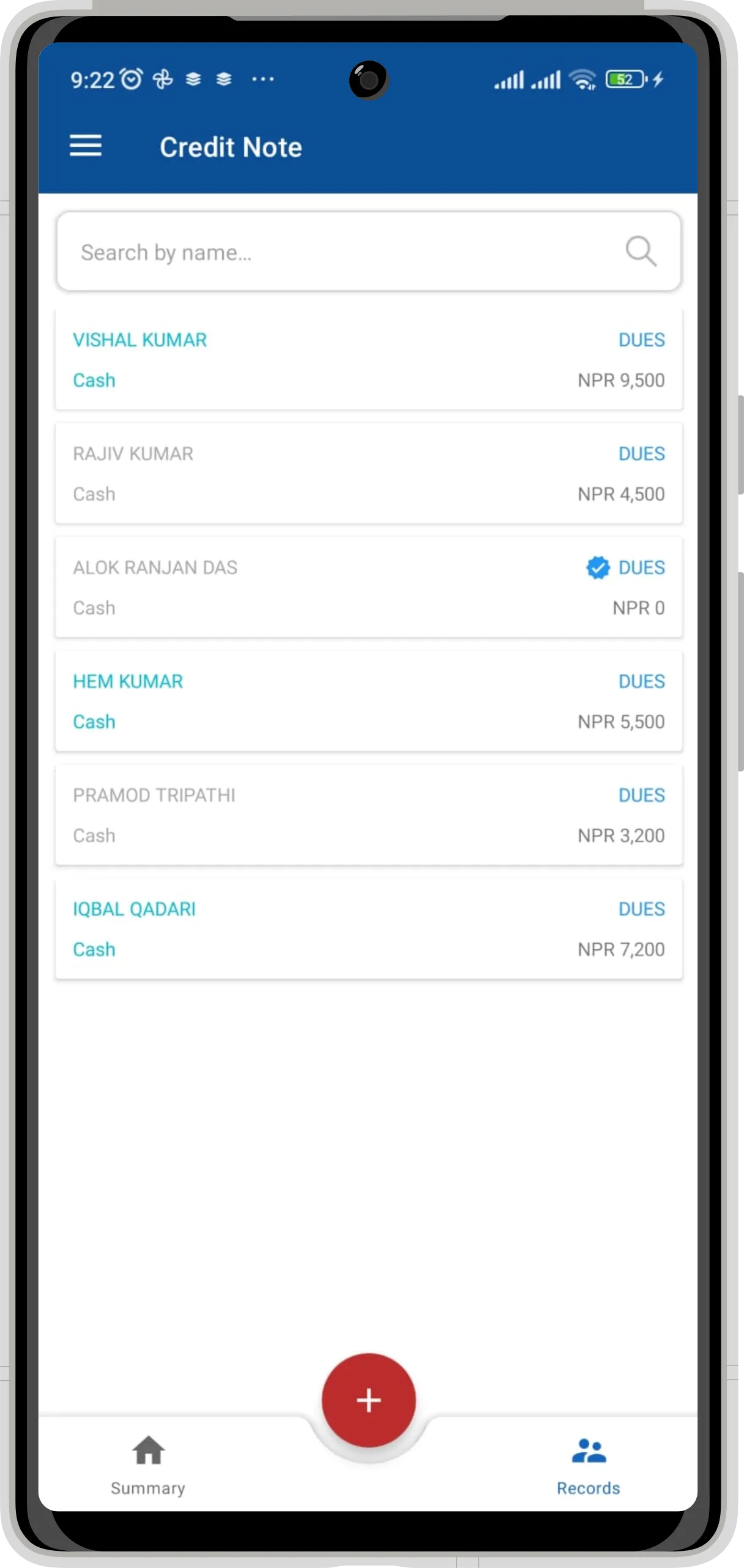 Credit Note - Payment Tracker | Indus Appstore | Screenshot