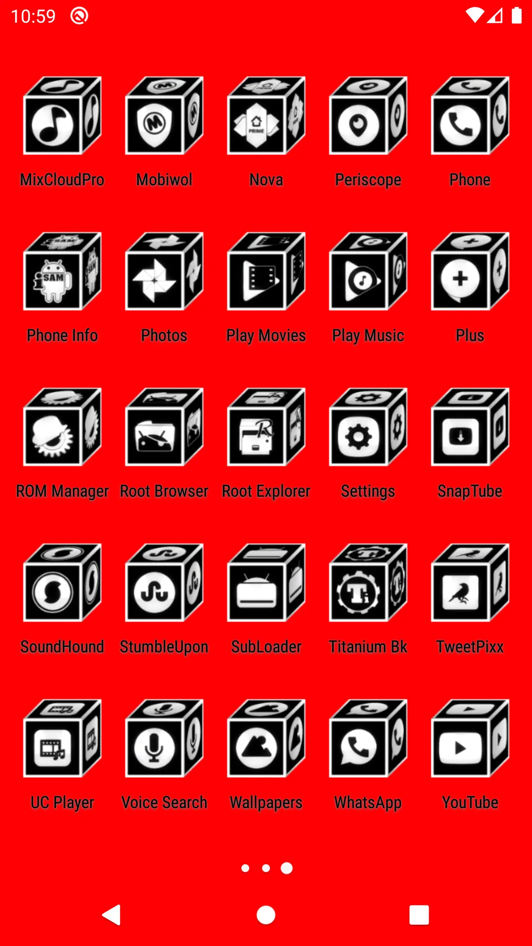 3D Flat White Icon Pack | Indus Appstore | Screenshot