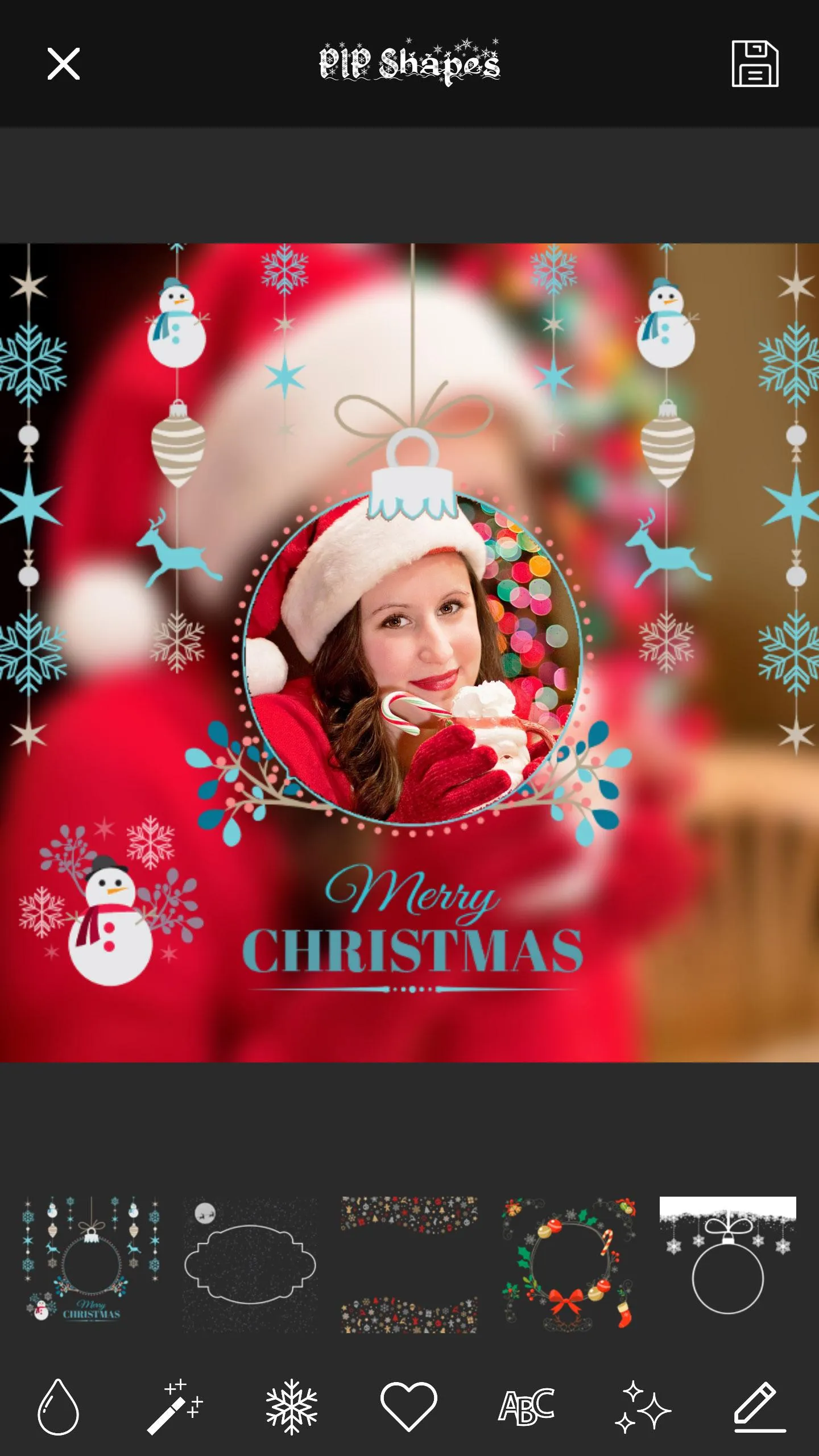 Christmas Card PIP Art Camera | Indus Appstore | Screenshot