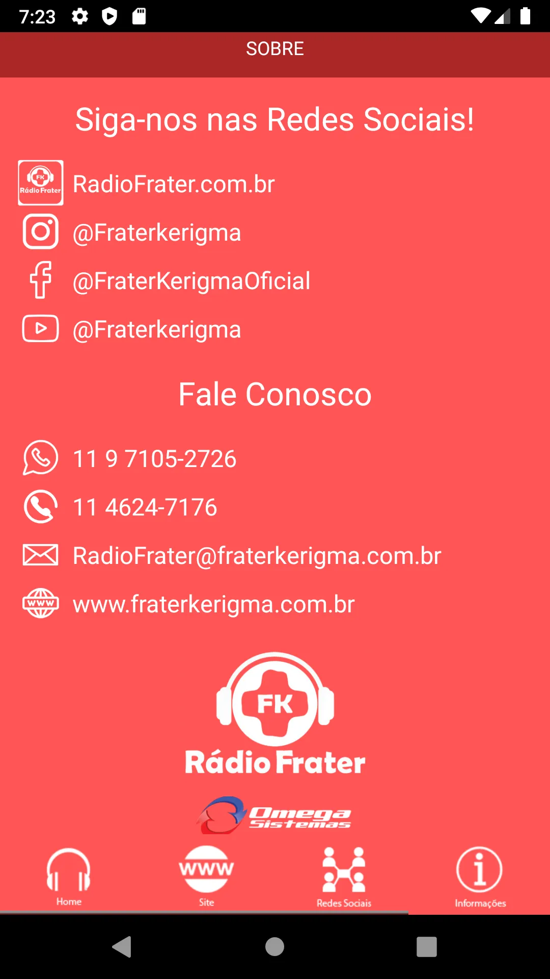 Rádio Frater | Indus Appstore | Screenshot