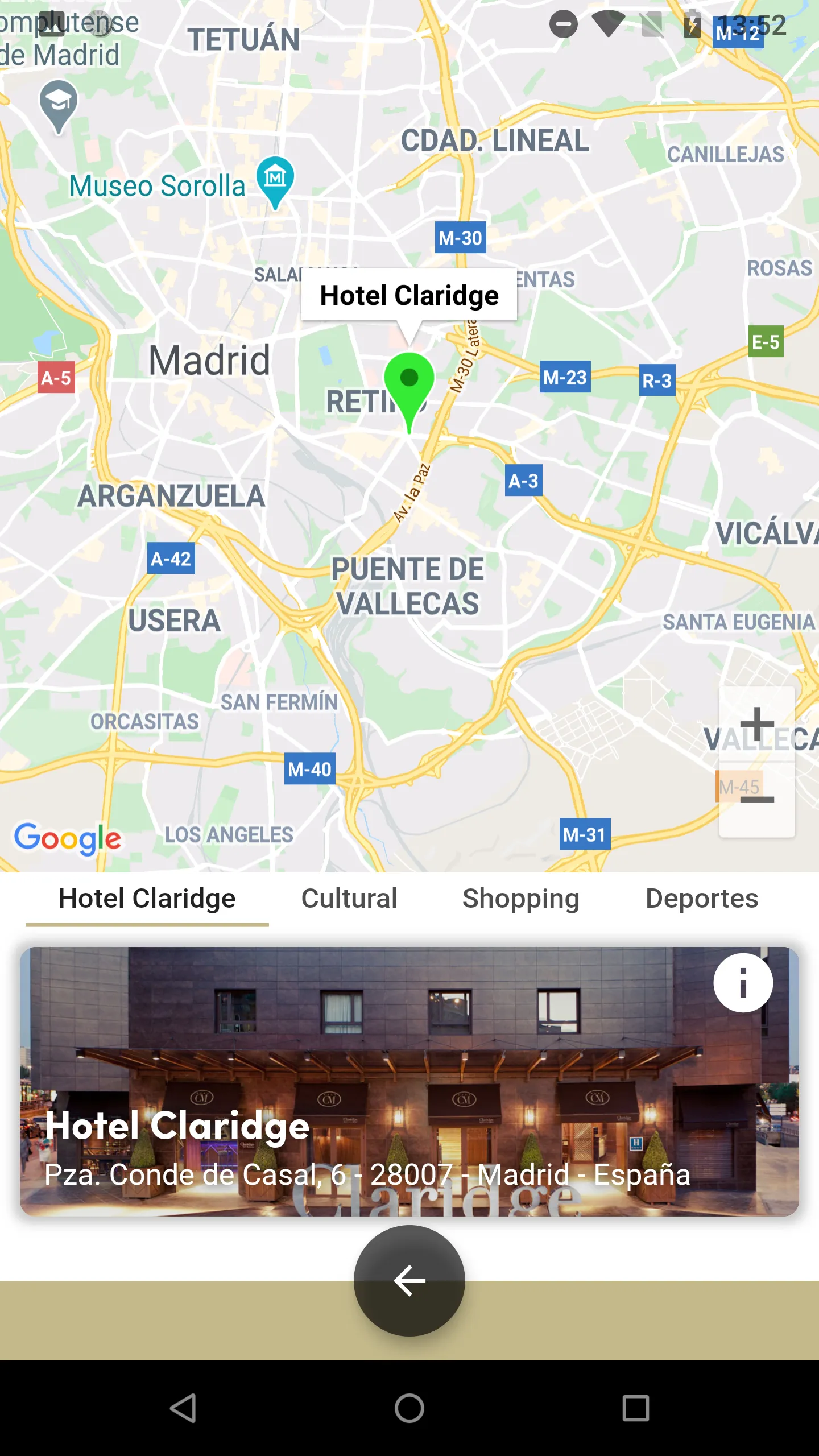 Hotel Claridge Madrid | Indus Appstore | Screenshot