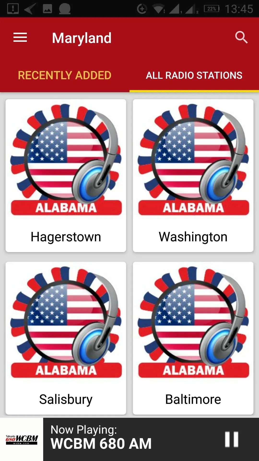 Maryland Radio Stations - USA | Indus Appstore | Screenshot