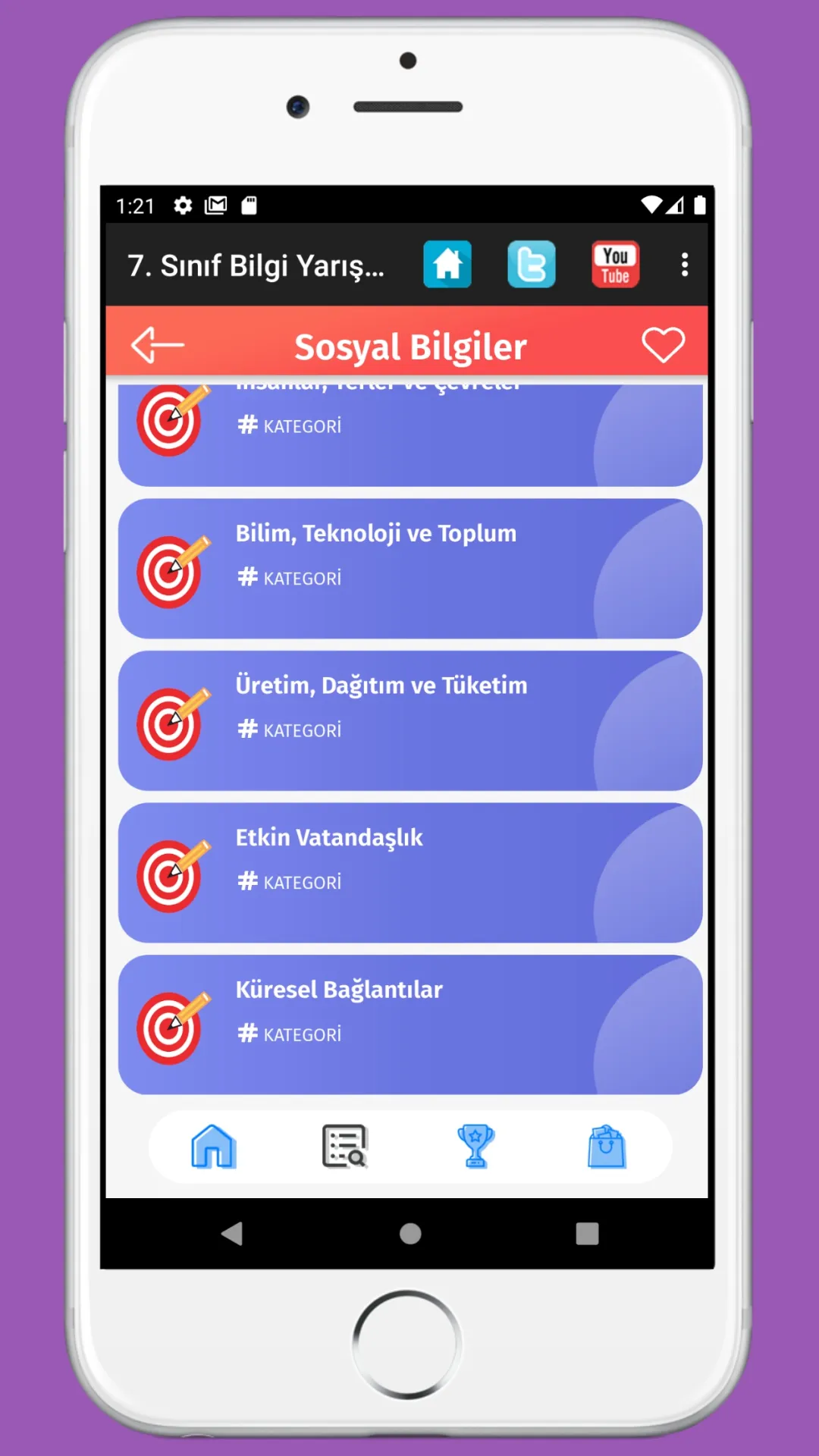 7. Sınıf Tüm Dersler Test �Çöz | Indus Appstore | Screenshot