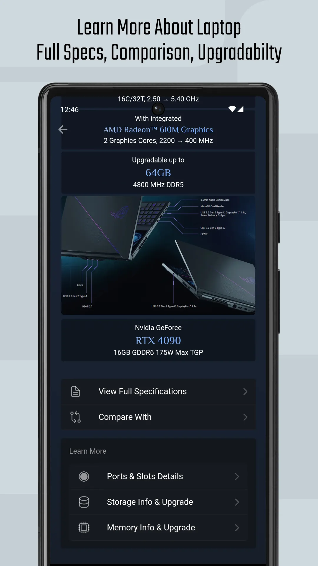Laptop Finder: Specs & Compare | Indus Appstore | Screenshot