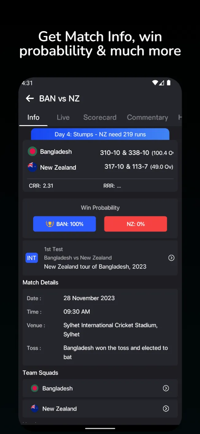 Cricktime - Live Cricket Score | Indus Appstore | Screenshot