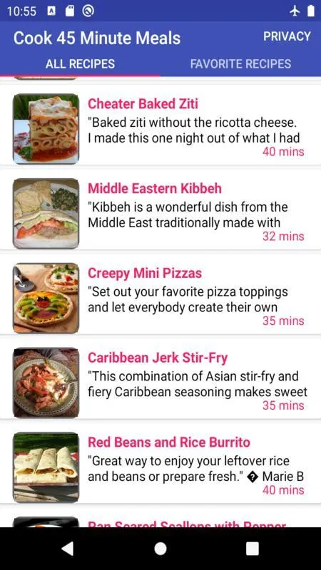 cook 45 minute meal | Indus Appstore | Screenshot