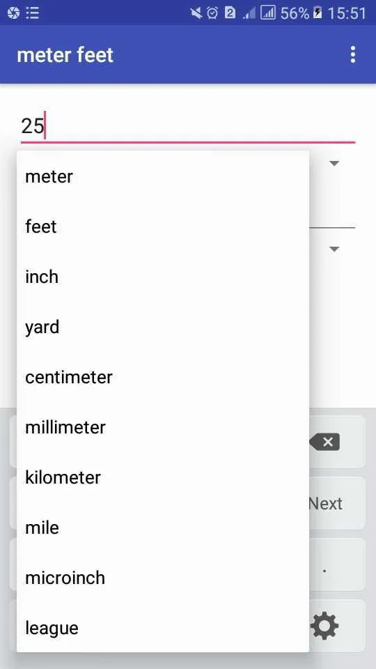 meters to feet to inches dista | Indus Appstore | Screenshot