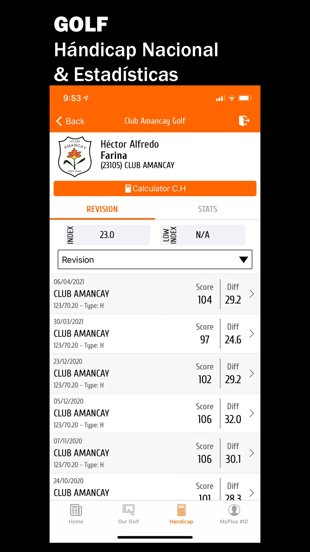 Club Amancay Golf | Indus Appstore | Screenshot