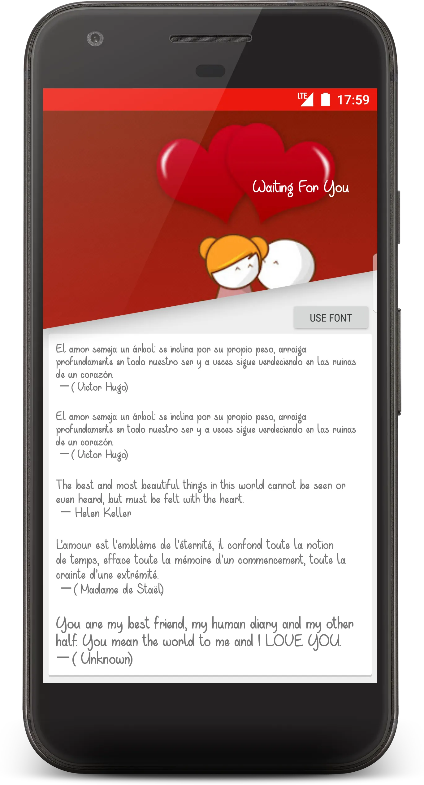 Romance Fonts for FlipFont | Indus Appstore | Screenshot