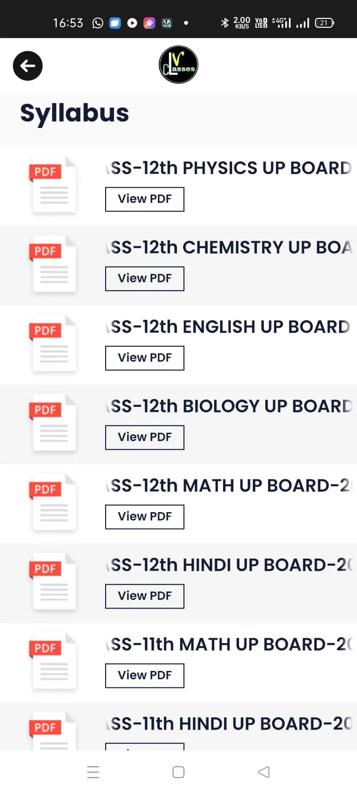 LV Classes | Indus Appstore | Screenshot