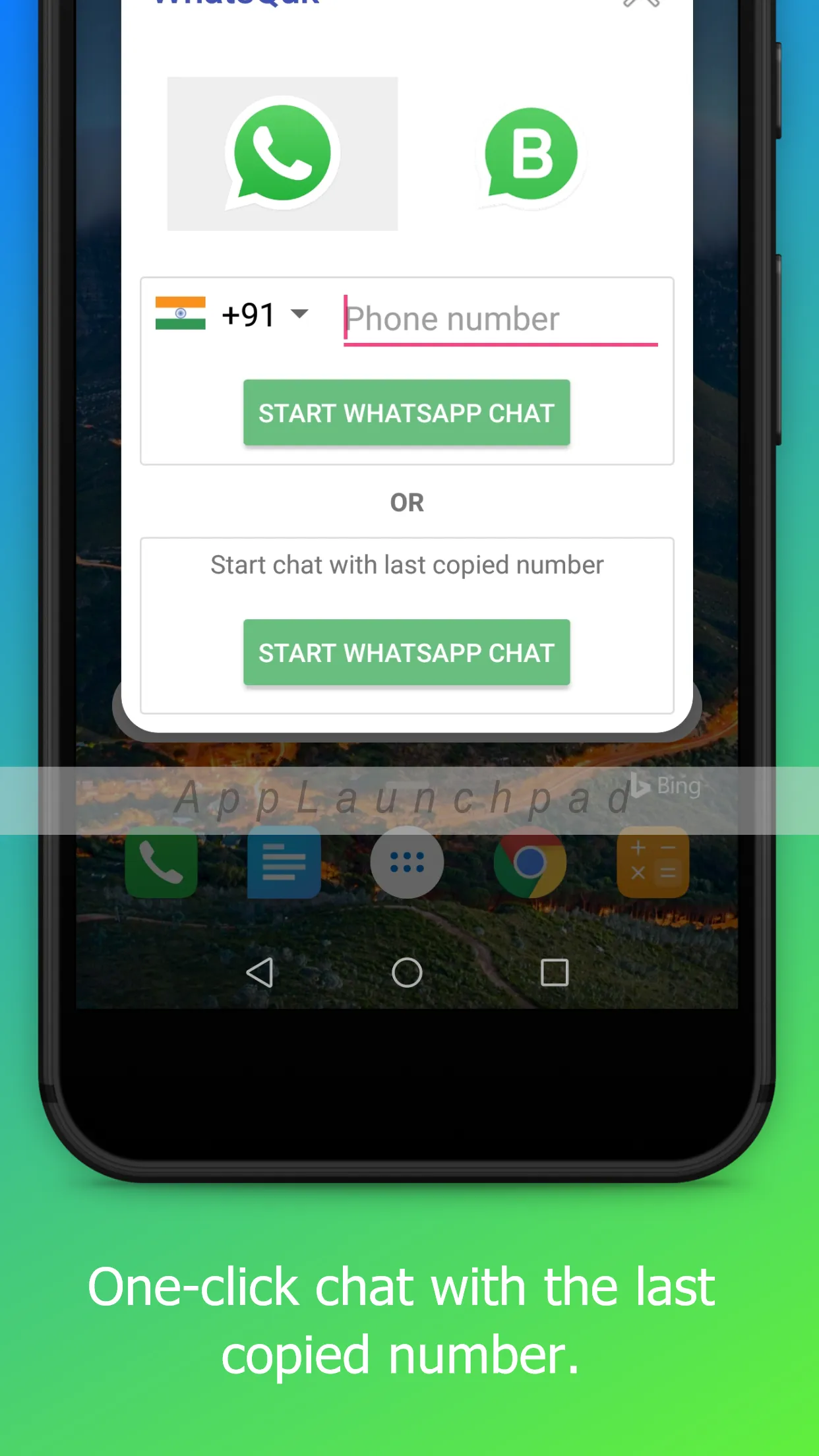 Chat Without Saving Number -WQ | Indus Appstore | Screenshot