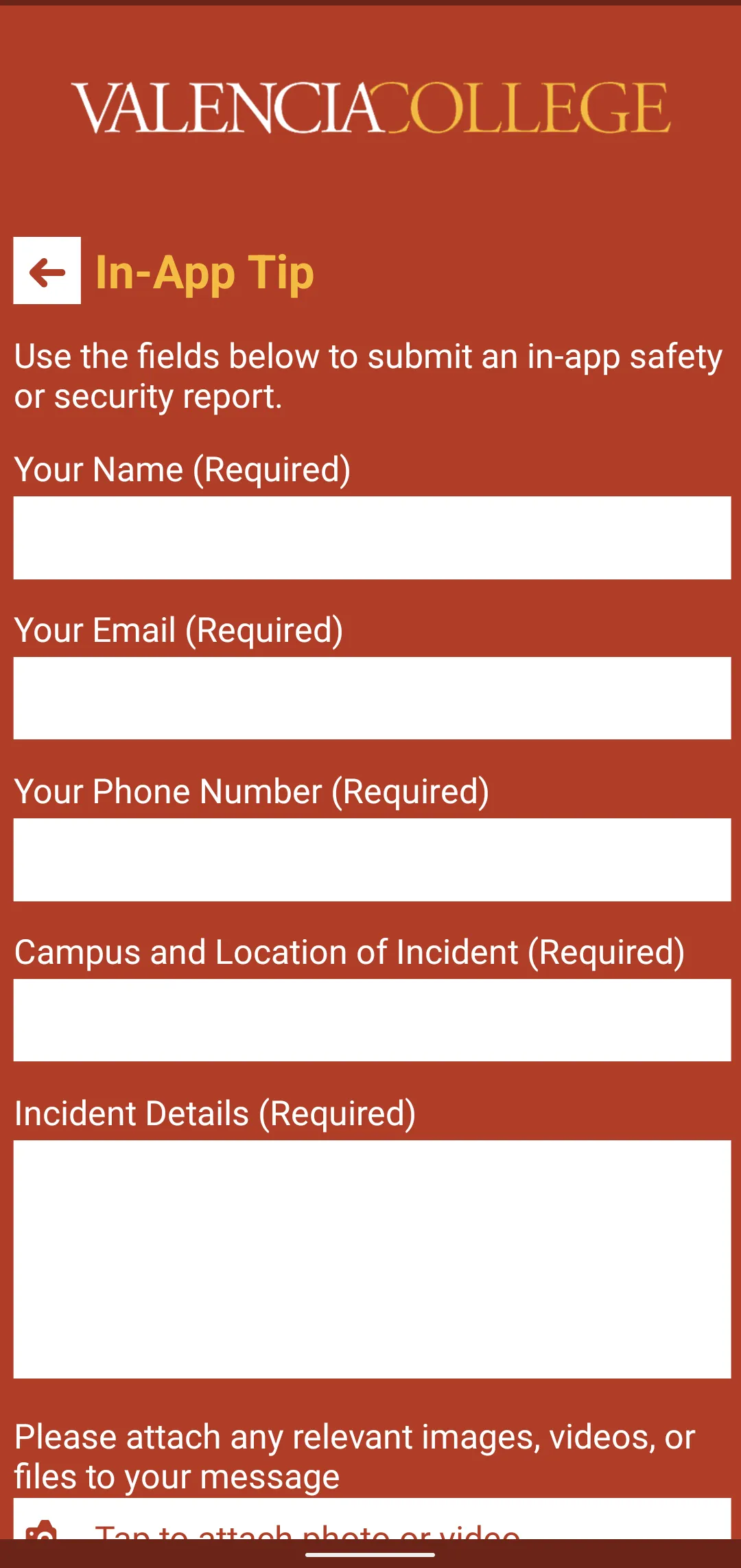 Valencia College Safety | Indus Appstore | Screenshot