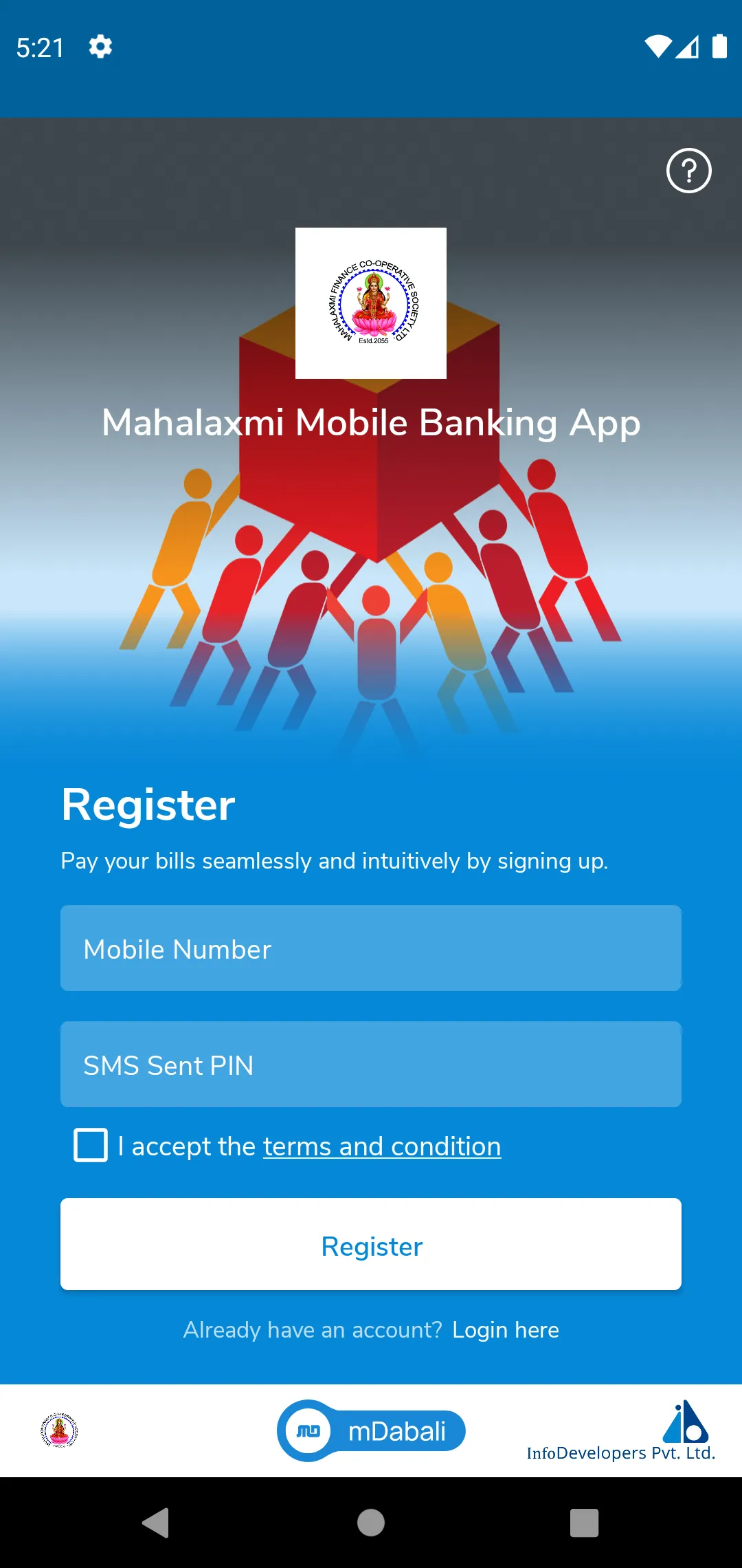 Mahalaxmi Mobile Banking App | Indus Appstore | Screenshot