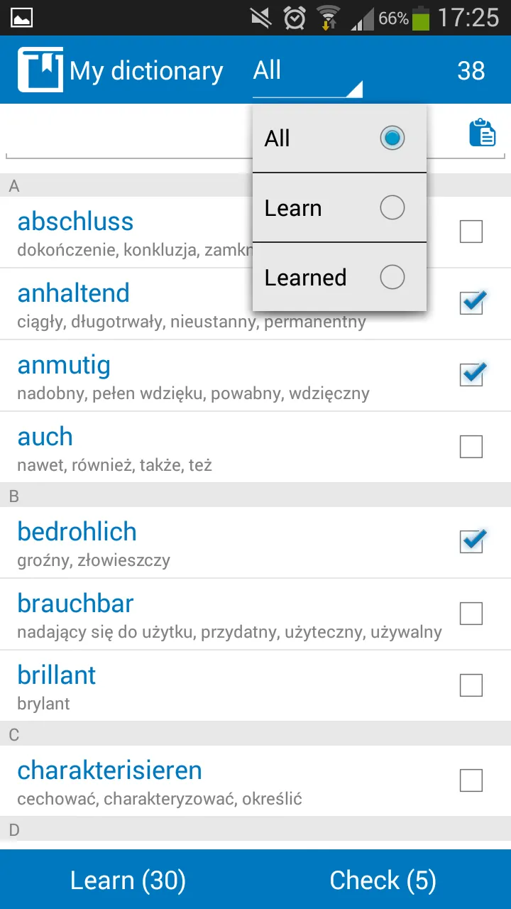 Polish - German dictionary | Indus Appstore | Screenshot