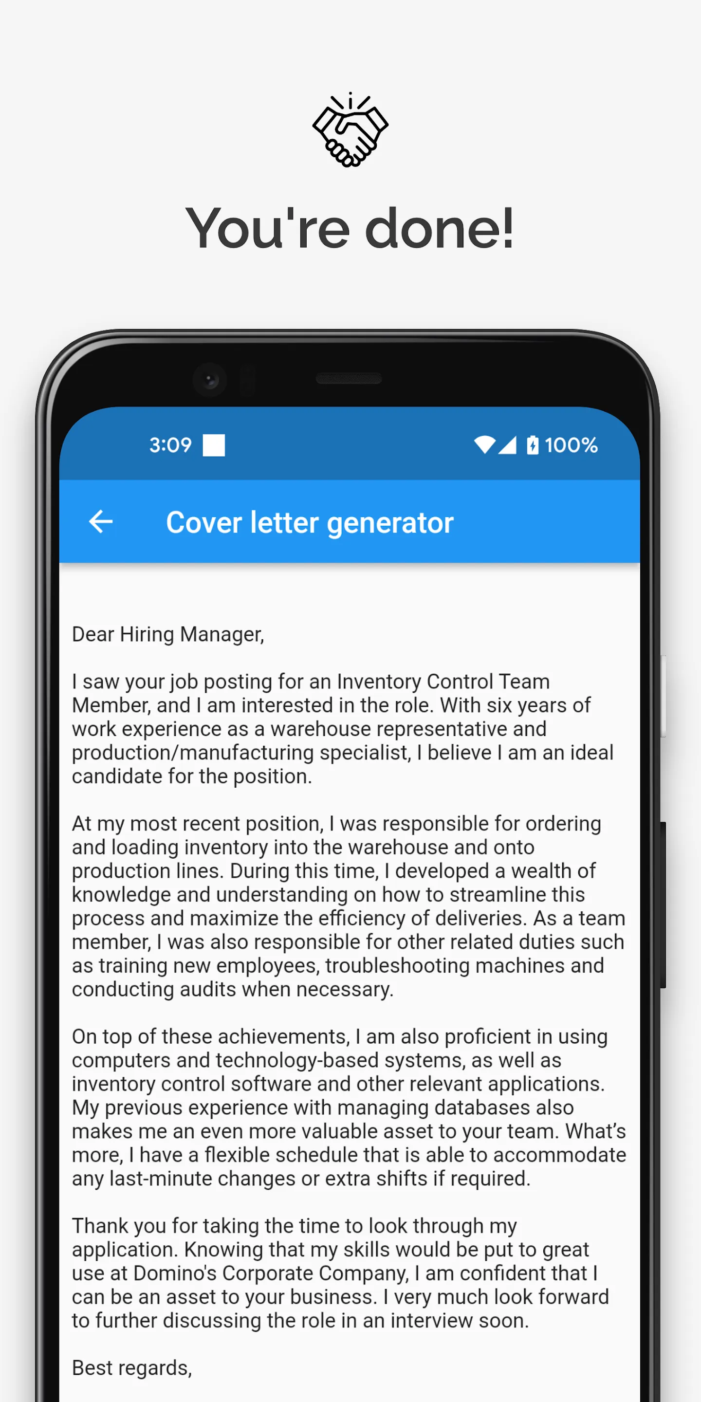 AI Cover Letter Pro - JobWiz | Indus Appstore | Screenshot