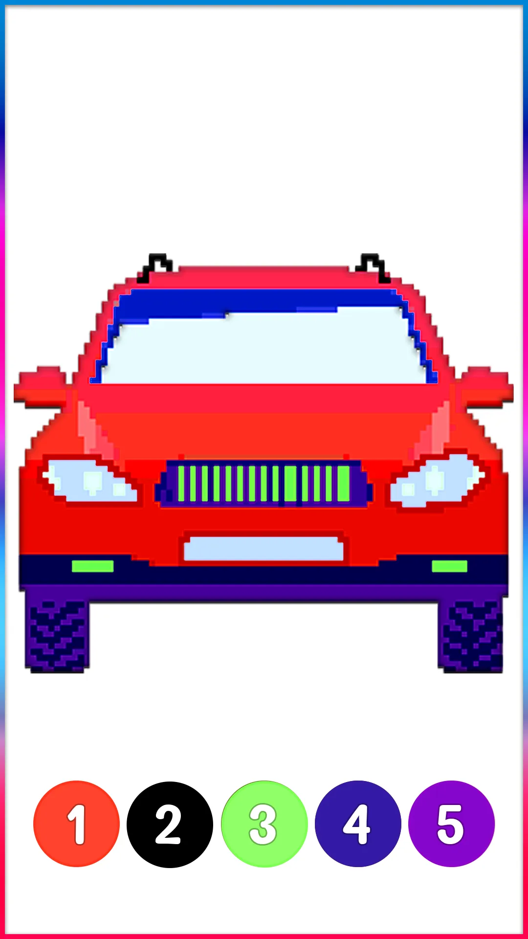 Cars Pixel Art Color by Number | Indus Appstore | Screenshot