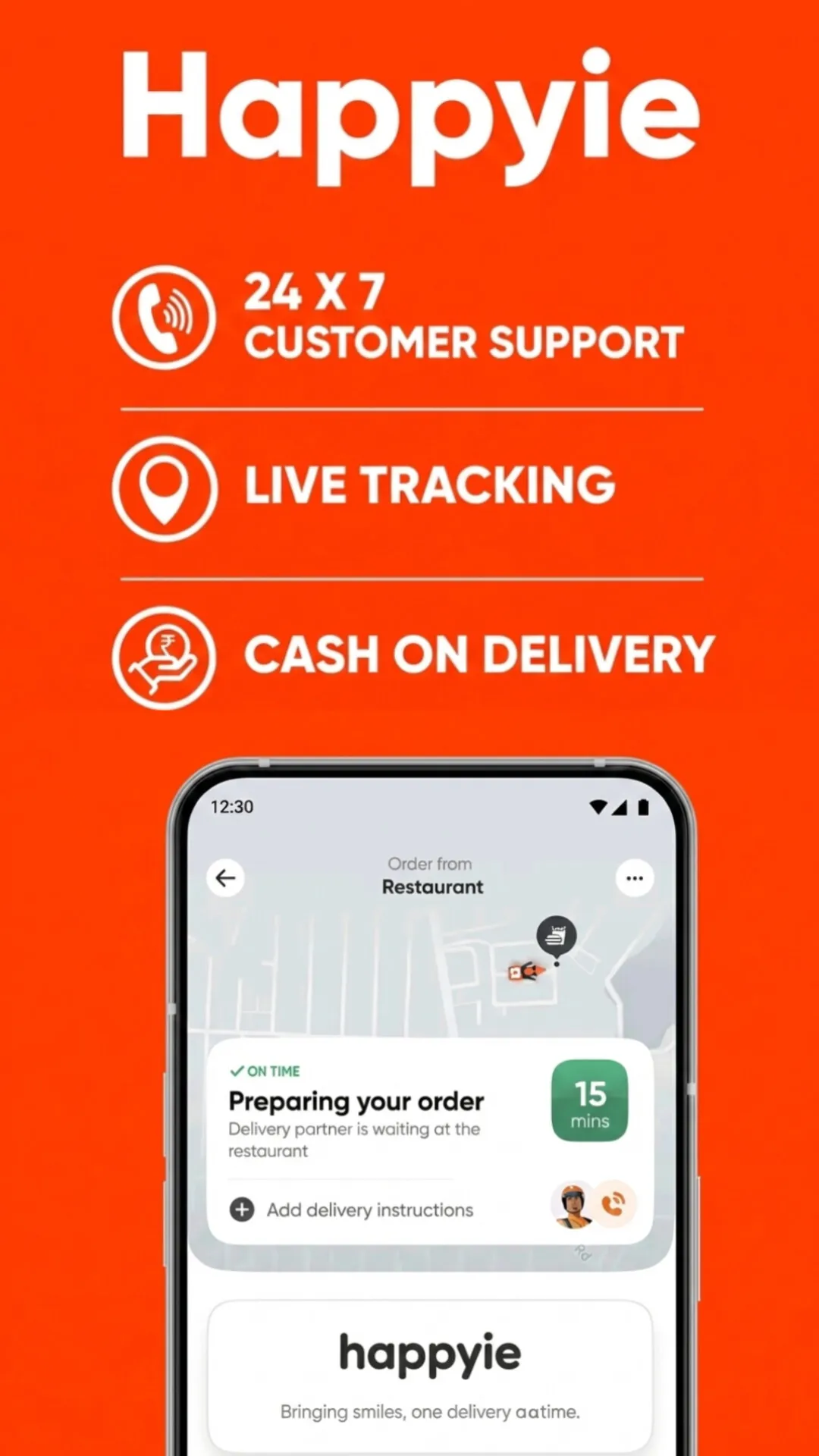 Happyie :  Food Delivery | Indus Appstore | Screenshot