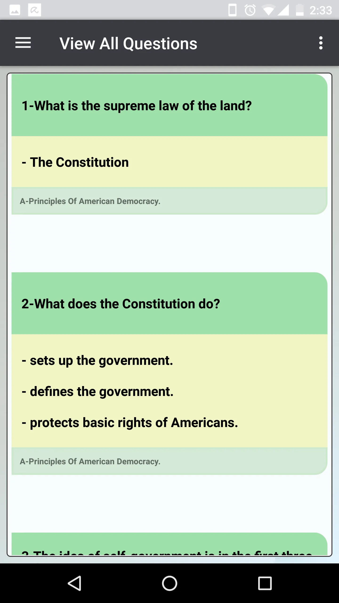 US Citizenship Test 2023 | Indus Appstore | Screenshot