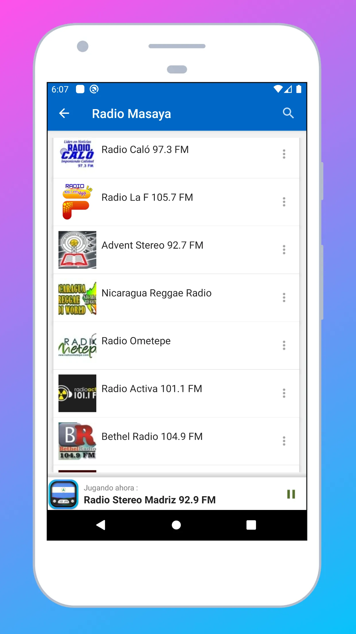 Radio Nicaragua + Radio Online | Indus Appstore | Screenshot