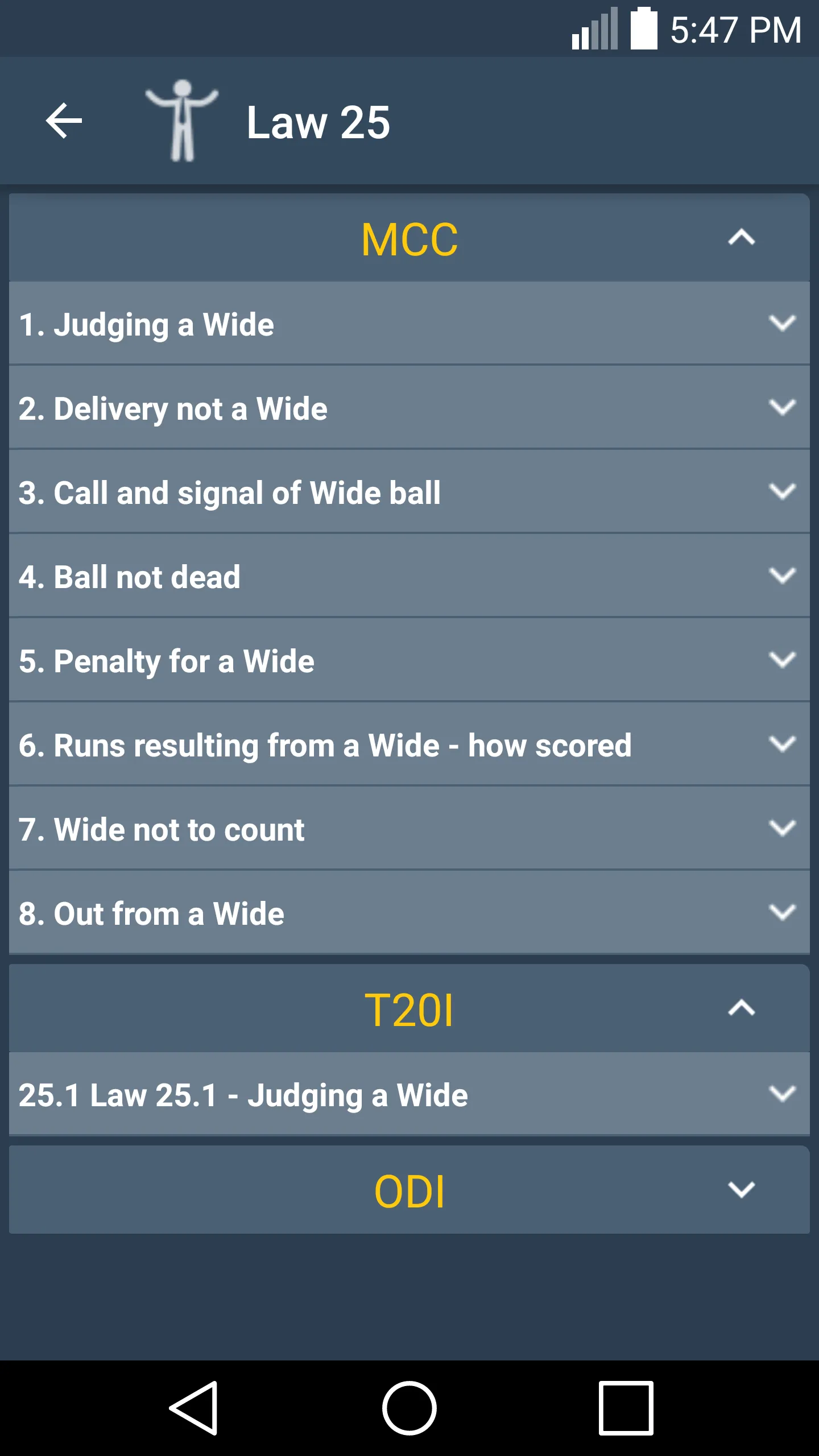 Laws Of Cricket | Indus Appstore | Screenshot