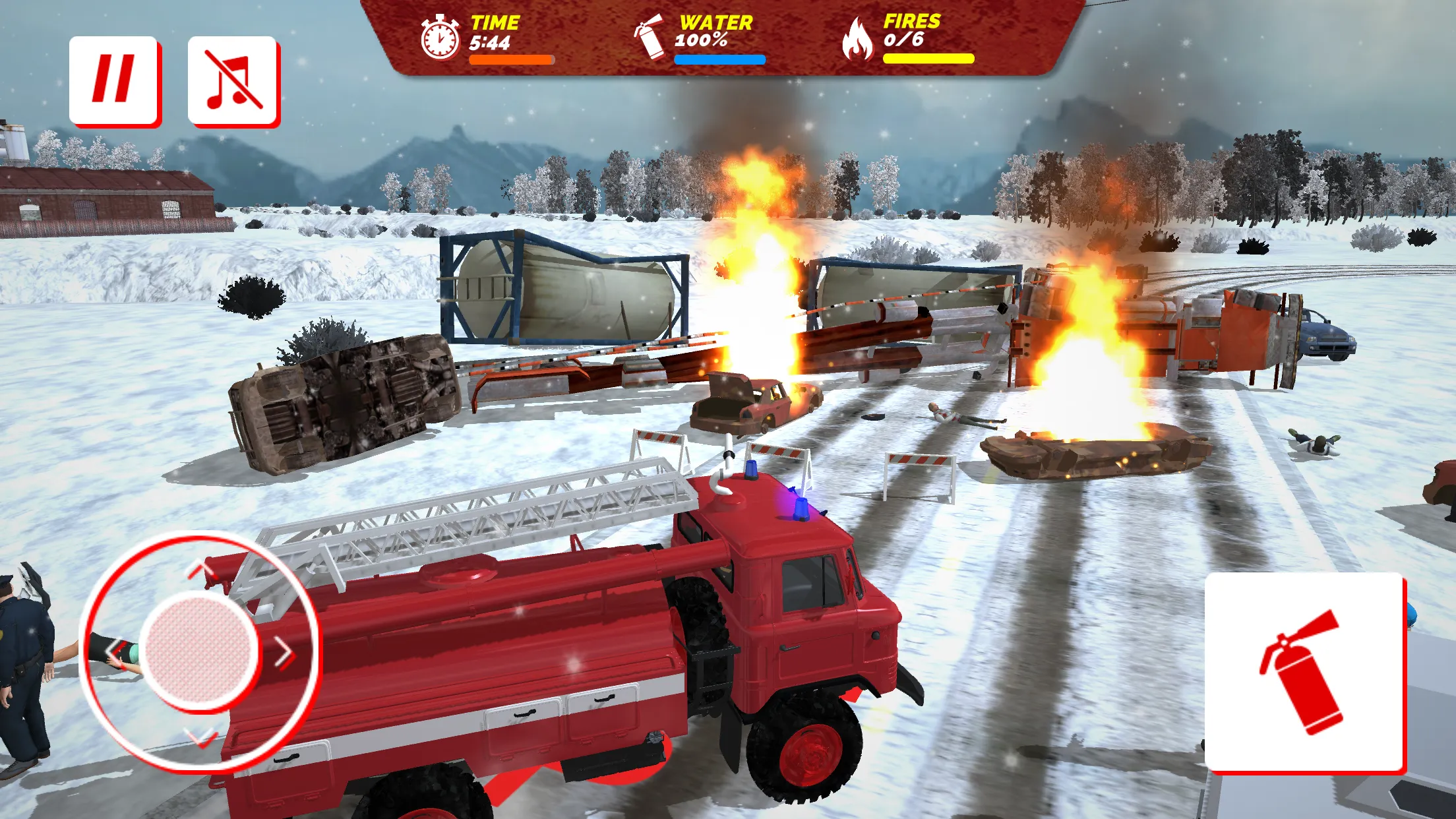 USSR Winter Rescue Fire Trucks | Indus Appstore | Screenshot