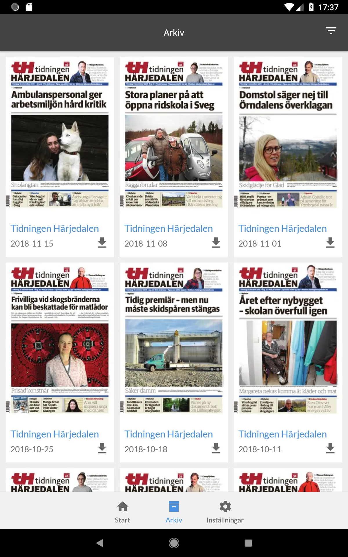 Tidningen Härjedalen e-tidning | Indus Appstore | Screenshot