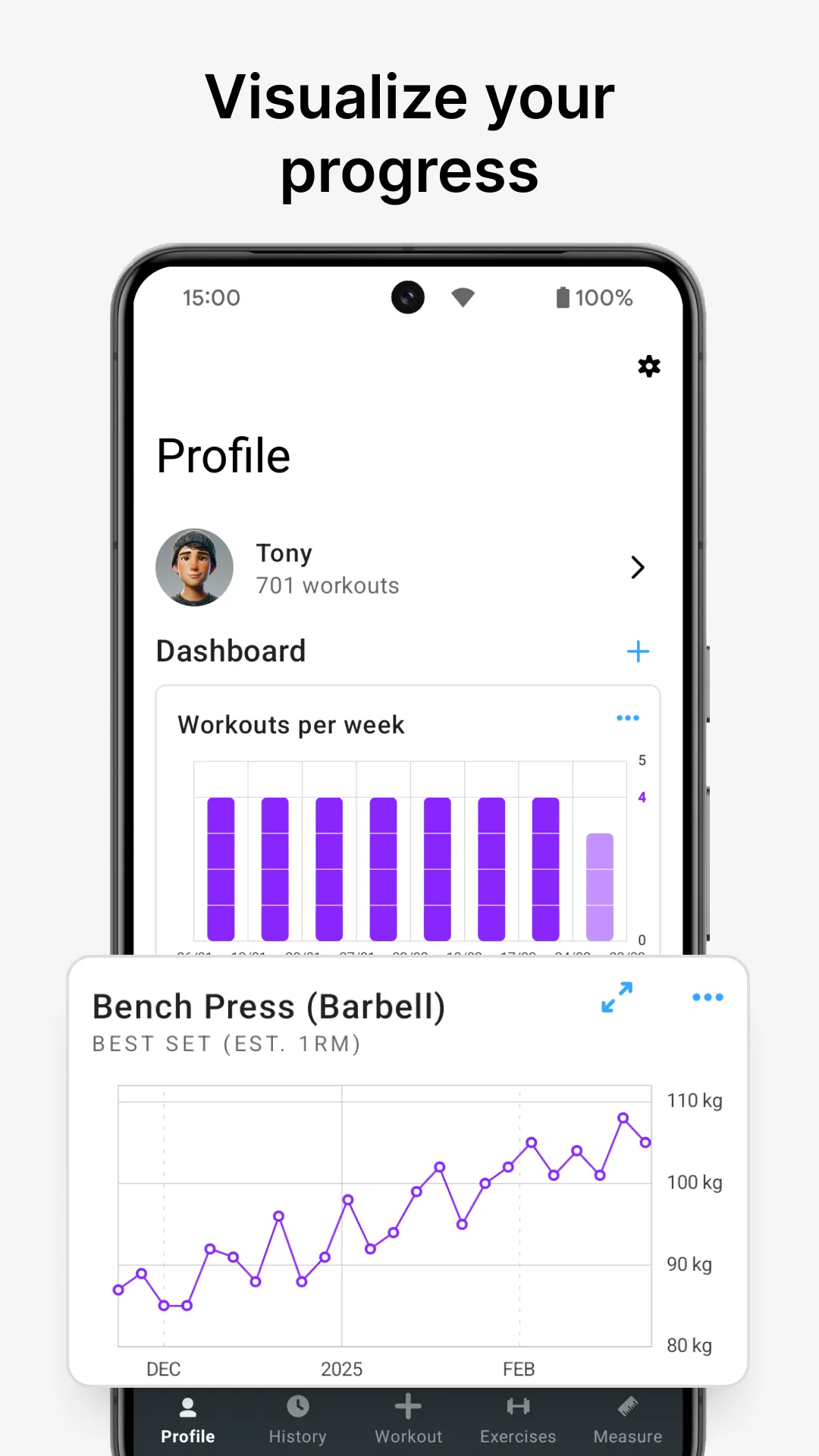 Strong Workout Tracker Gym Log | Indus Appstore | Screenshot
