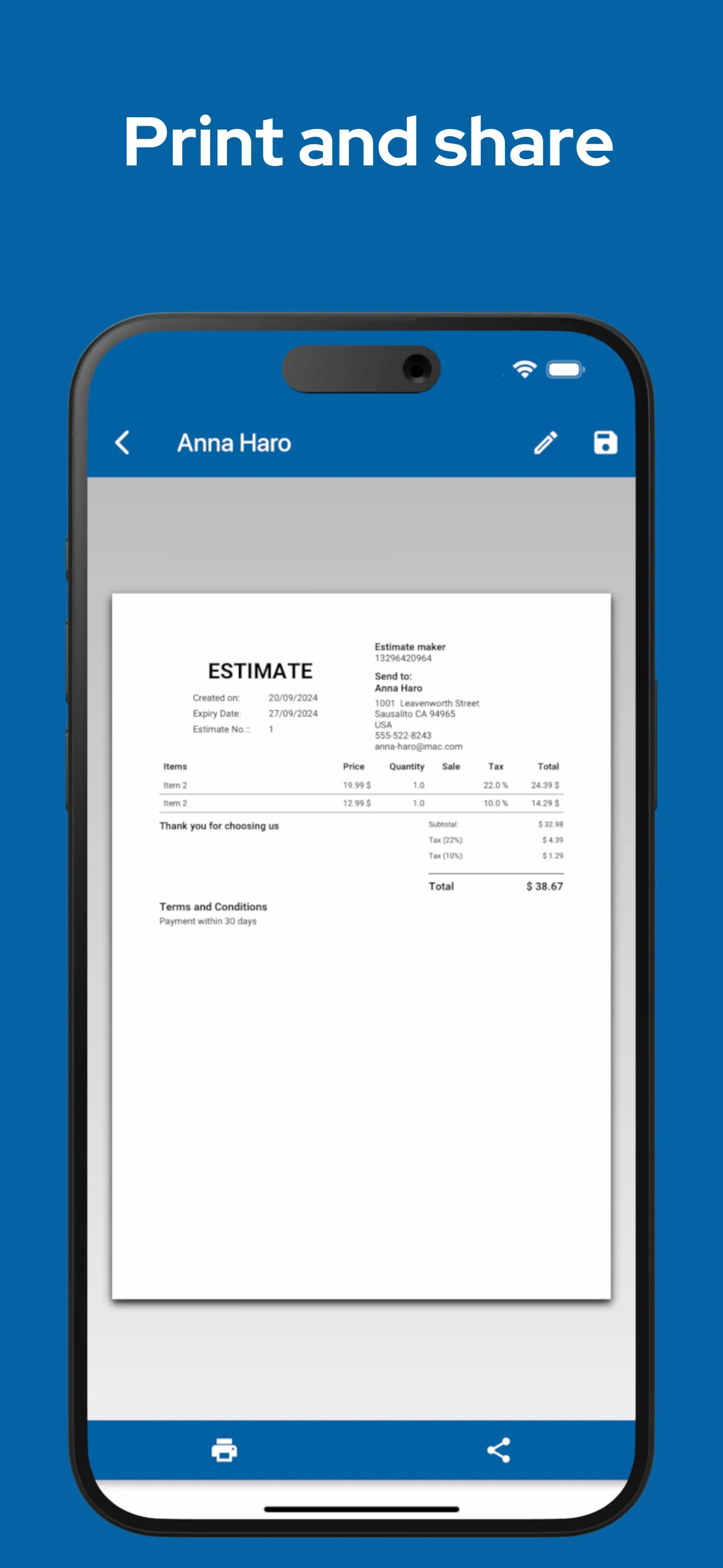 Estimate maker, contractor app | Indus Appstore | Screenshot