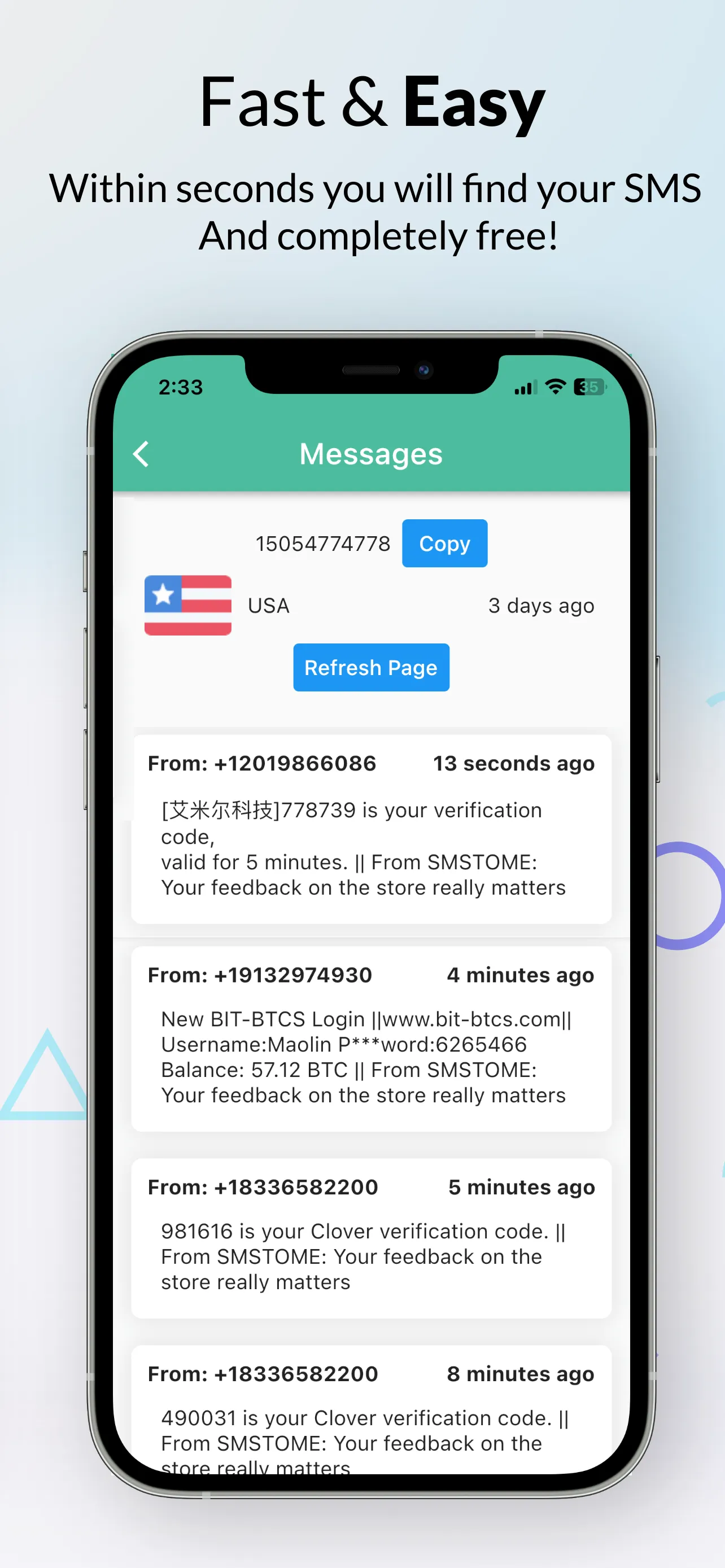 Receive SMS Online | Indus Appstore | Screenshot