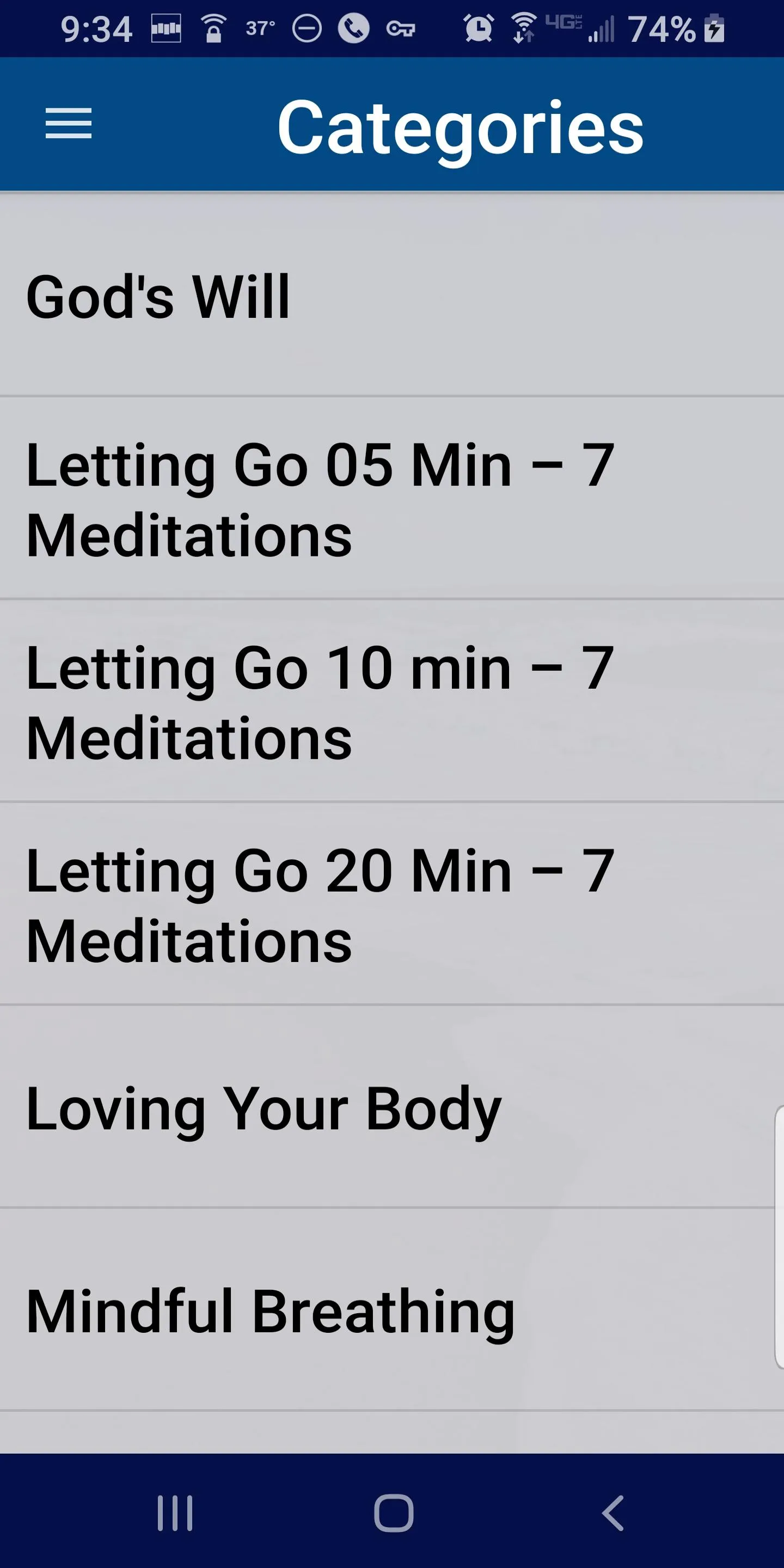 Sober Meditations and Recovery | Indus Appstore | Screenshot