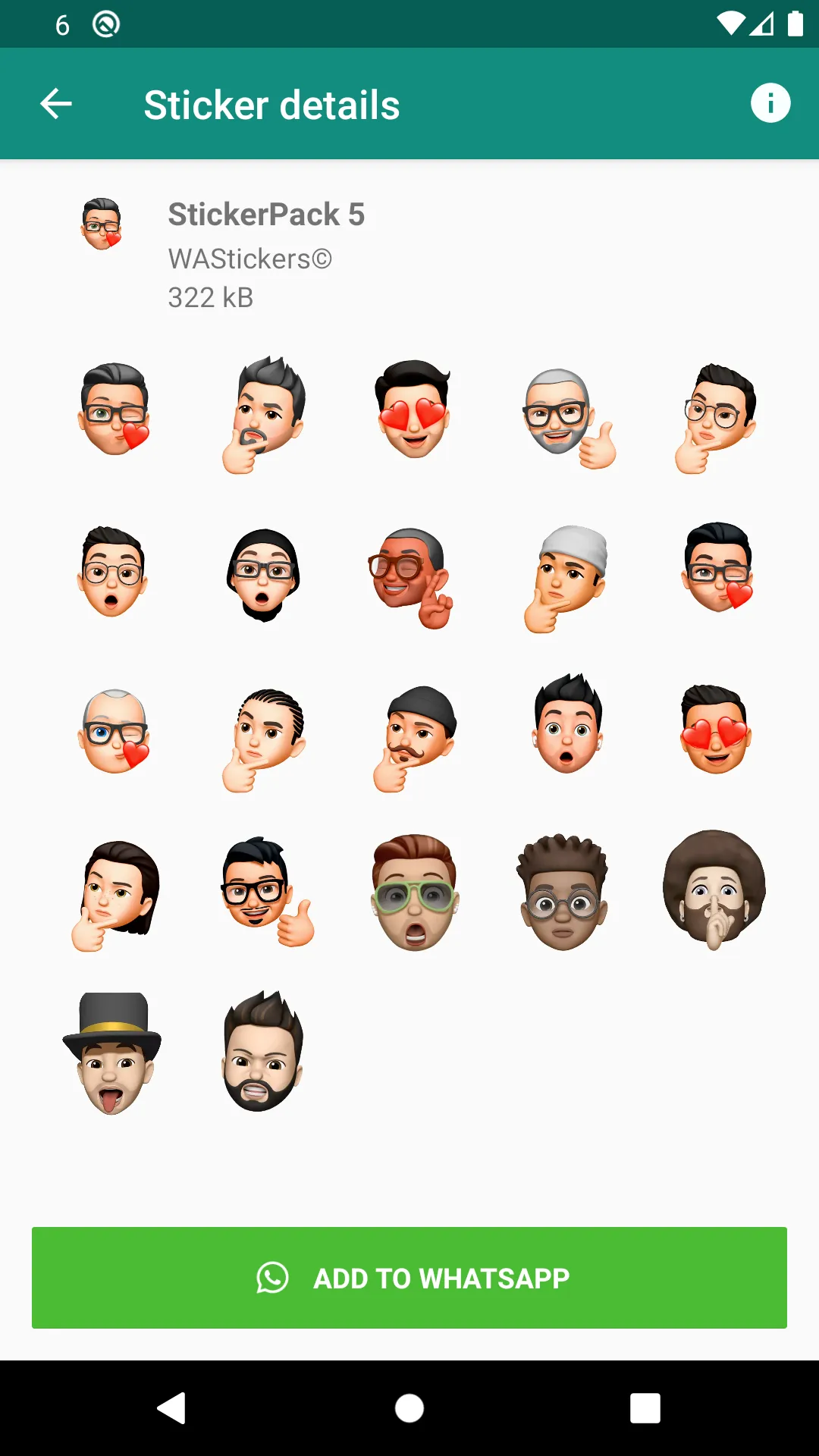 Men Memoji Sticker Packs HD | Indus Appstore | Screenshot