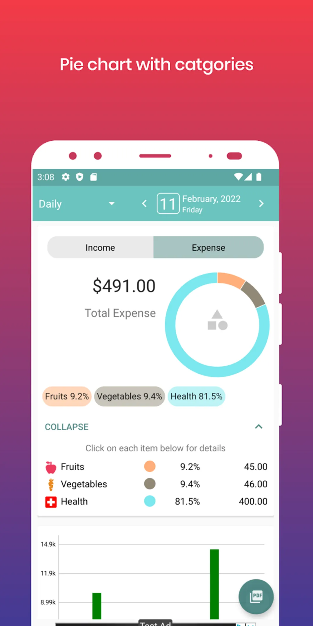 Day-to-day Expenses | Indus Appstore | Screenshot