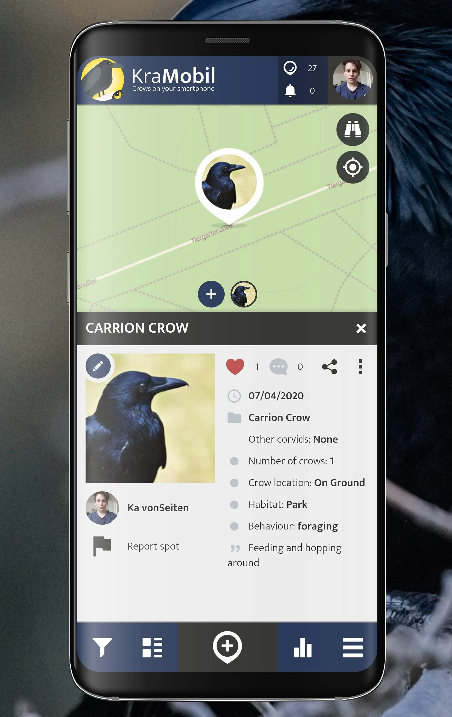 KraMobil - Observing Crows | Indus Appstore | Screenshot