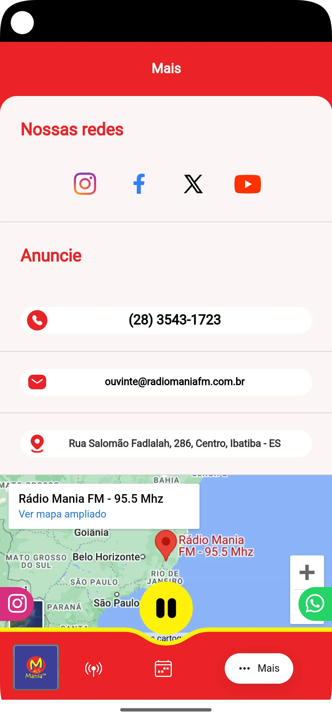 Rádio Mania FM | 95.5 | Indus Appstore | Screenshot