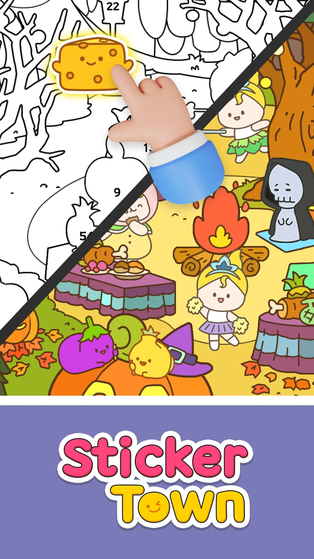 Sticker Town Puzzle:Color Book | Indus Appstore | Screenshot