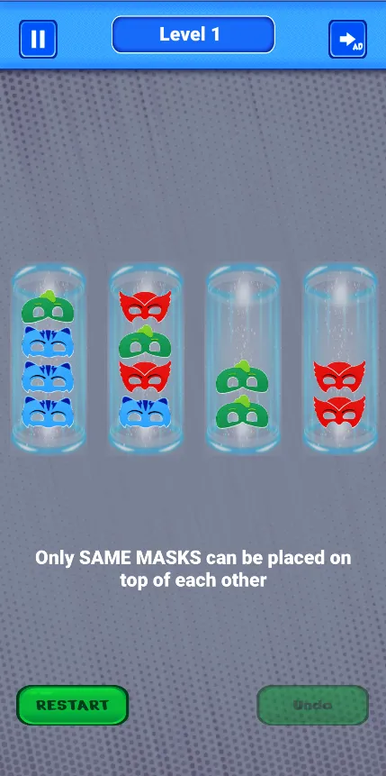 PJ Sort : Masks order puzzle | Indus Appstore | Screenshot