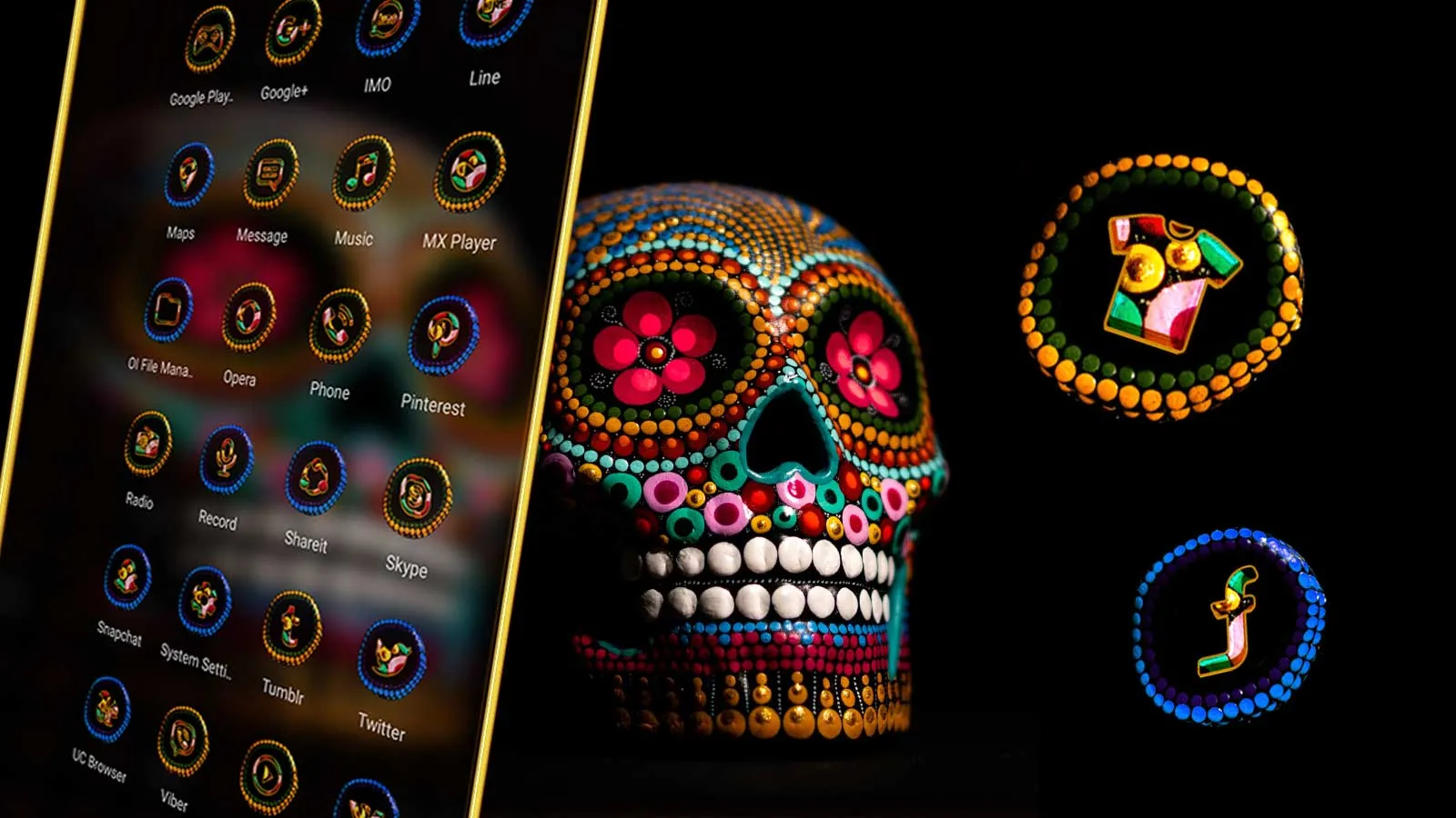 Pearl Skull Flower Theme | Indus Appstore | Screenshot