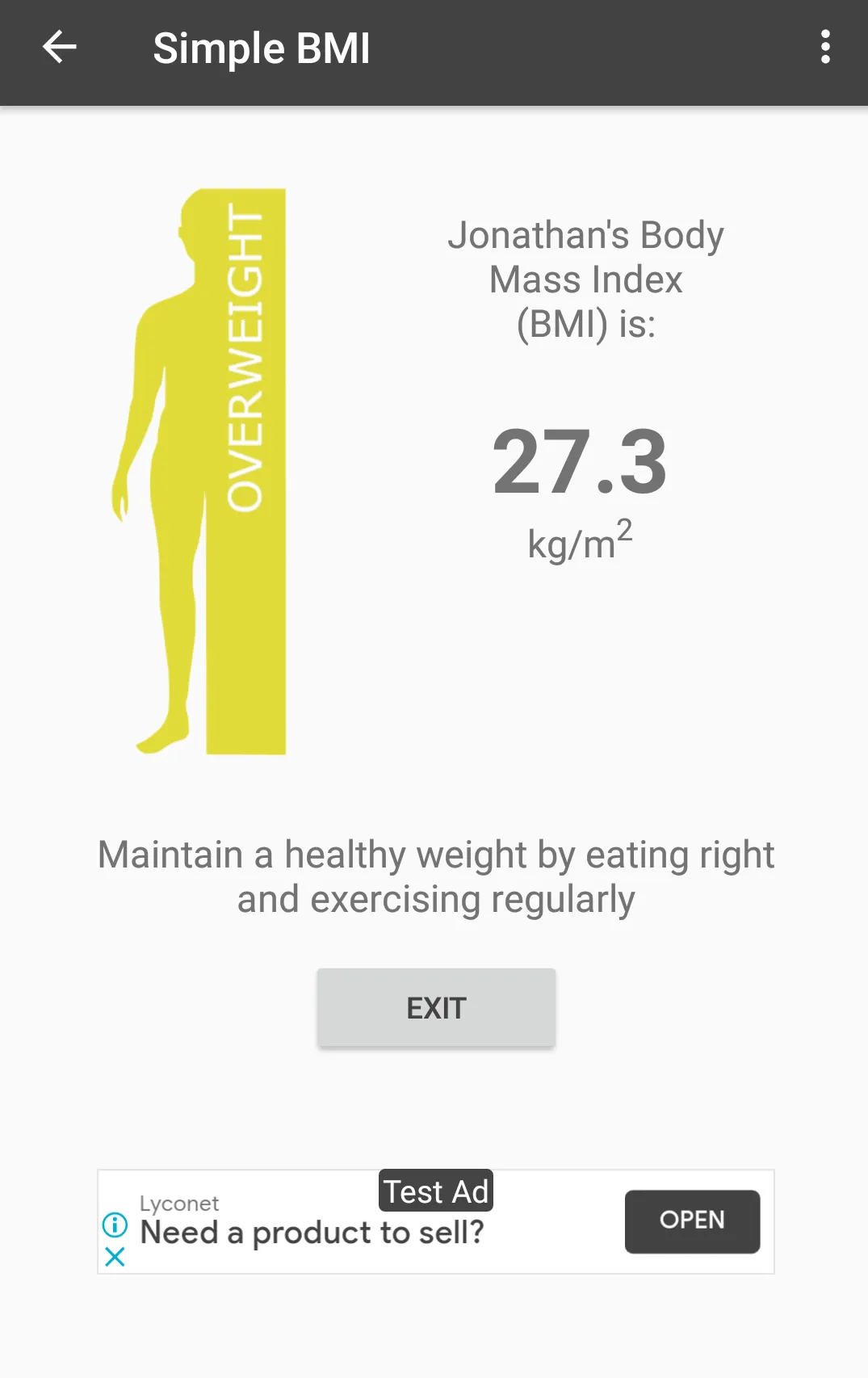 Simple BMI | Indus Appstore | Screenshot