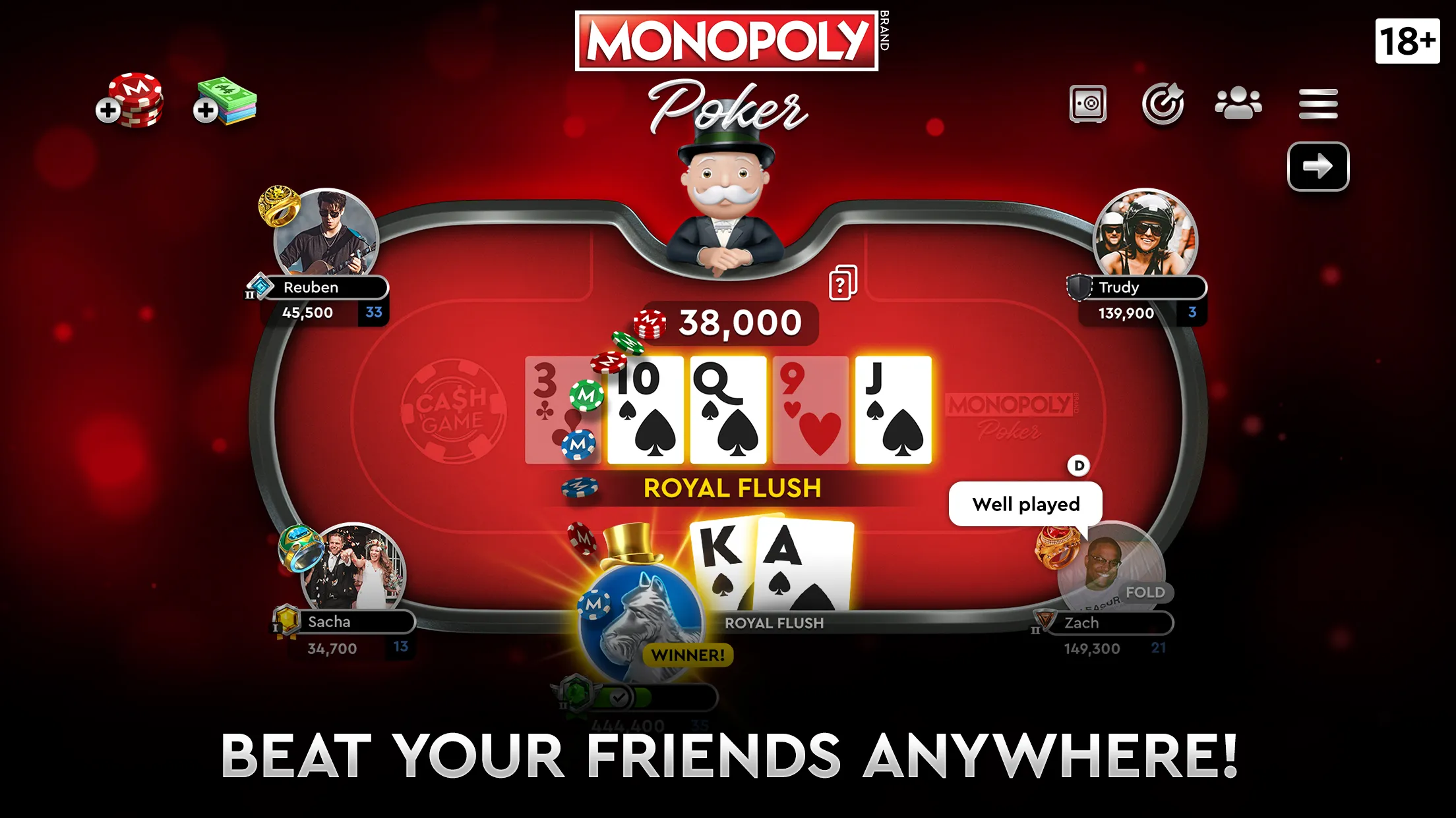 MONOPOLY Poker - Texas Holdem | Indus Appstore | Screenshot