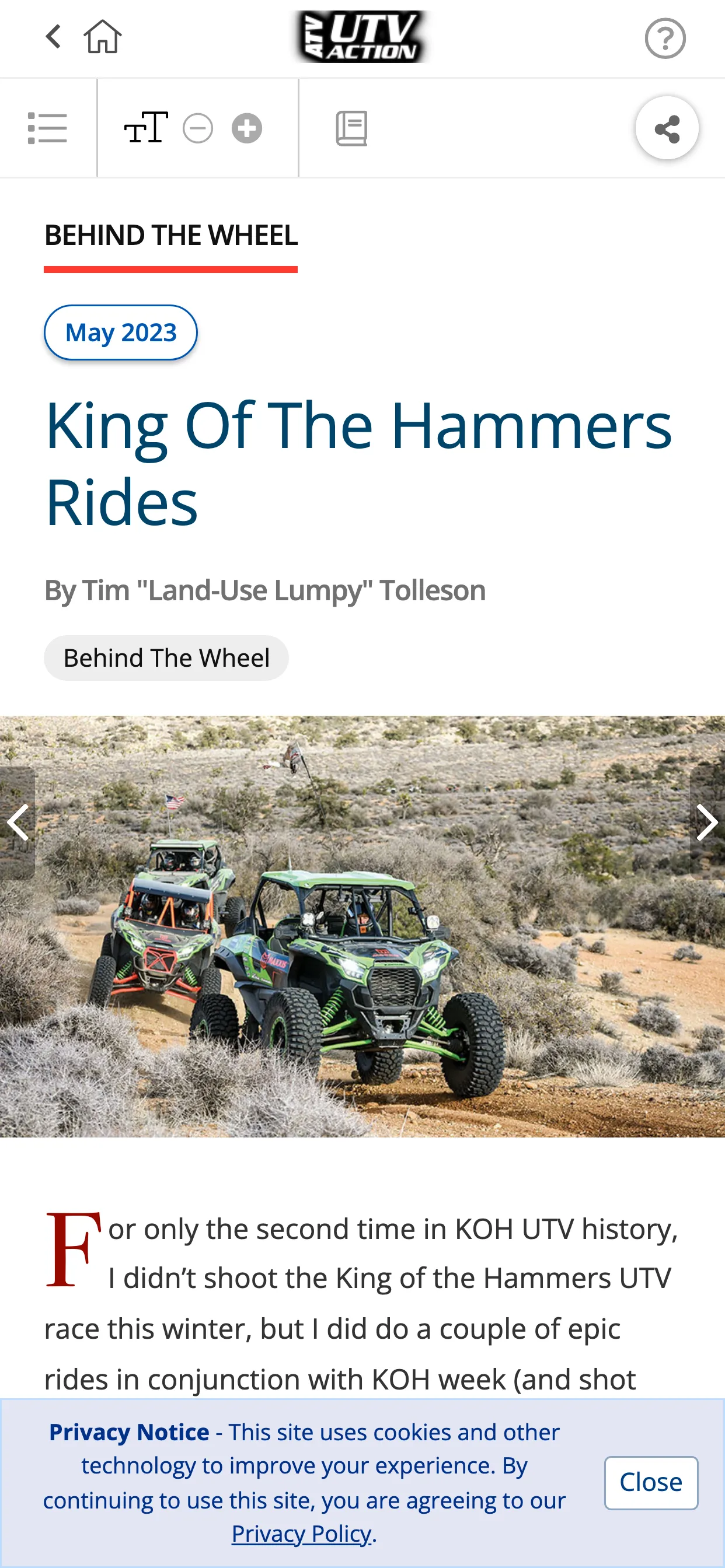 ATV UTV ACTION Magazine | Indus Appstore | Screenshot