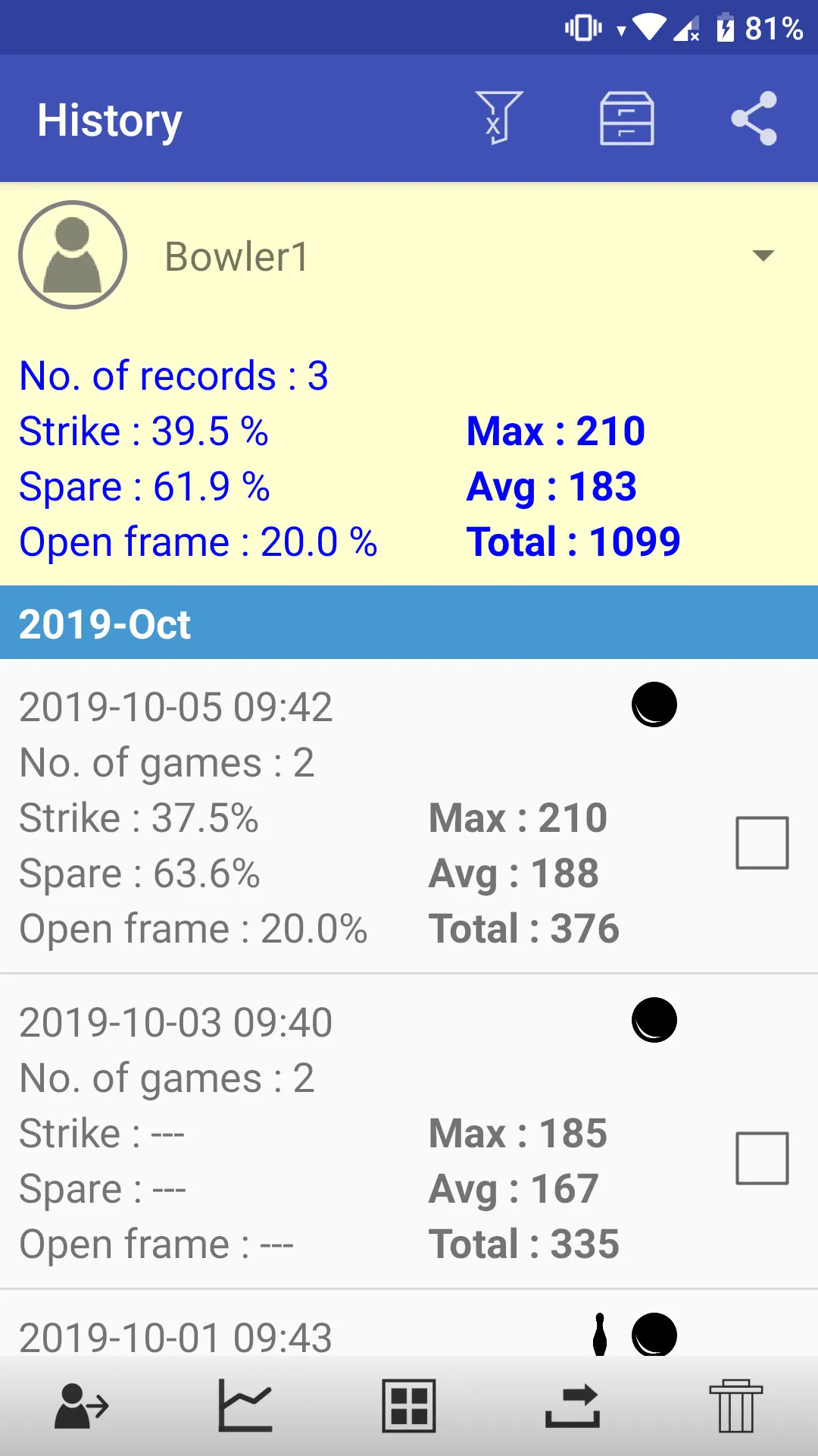 Duckpin / candlepin scoreboard | Indus Appstore | Screenshot