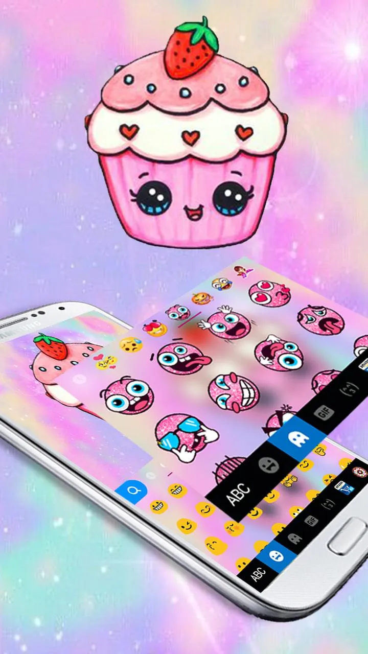 Kawaii Cute Cup Cake Keyboard  | Indus Appstore | Screenshot