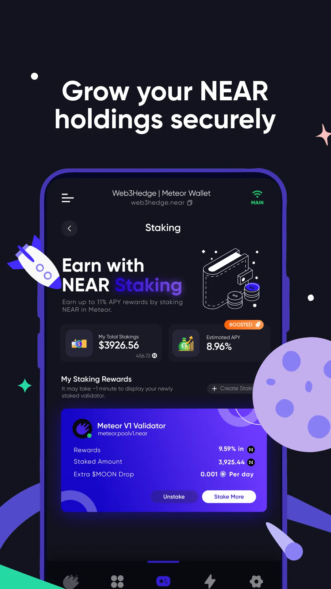 Meteor Wallet | Indus Appstore | Screenshot
