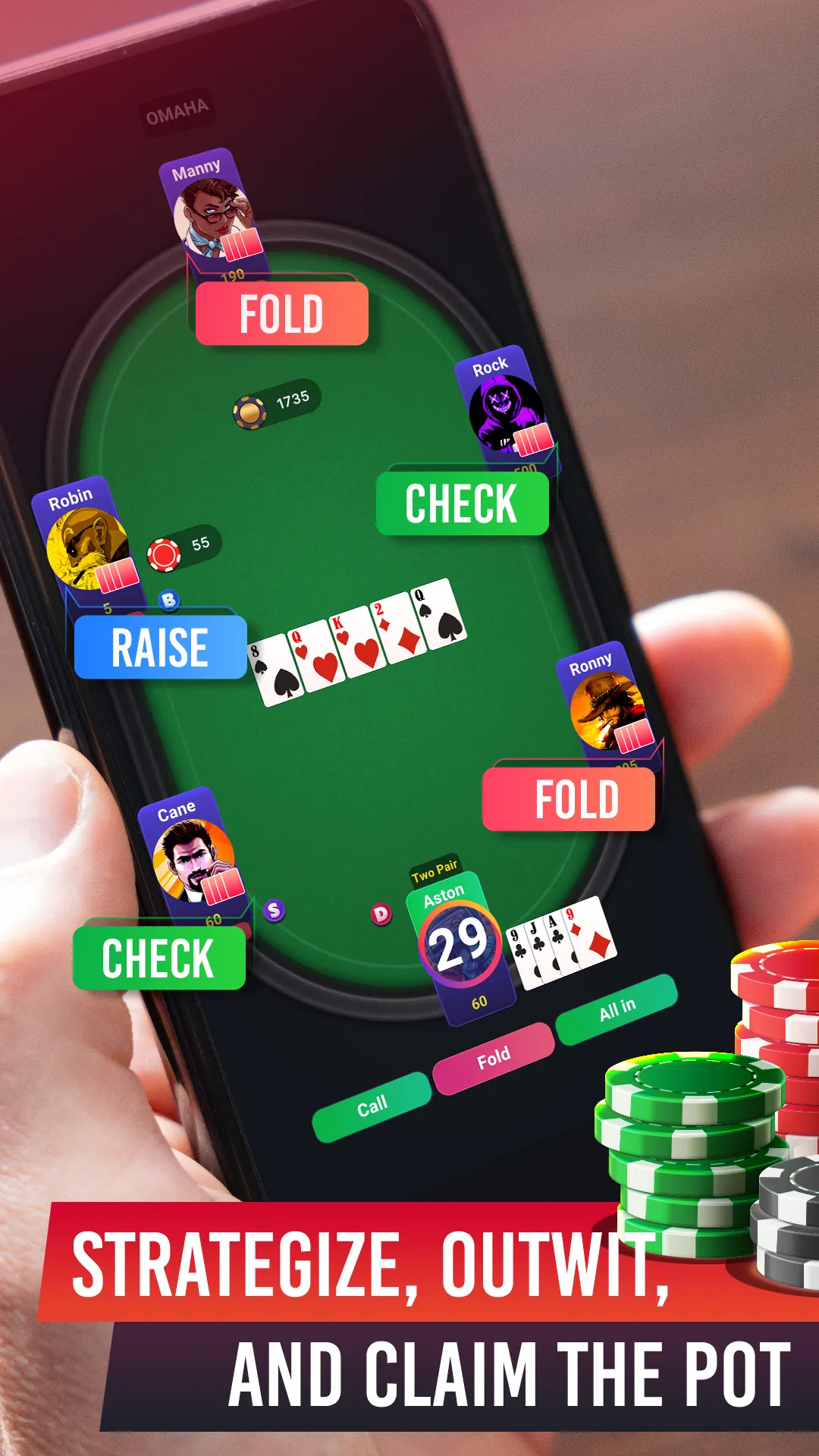 Poker Texas Hold'em, Omaha | Indus Appstore | Screenshot