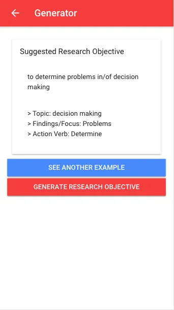 Research Objectives Aid | Indus Appstore | Screenshot